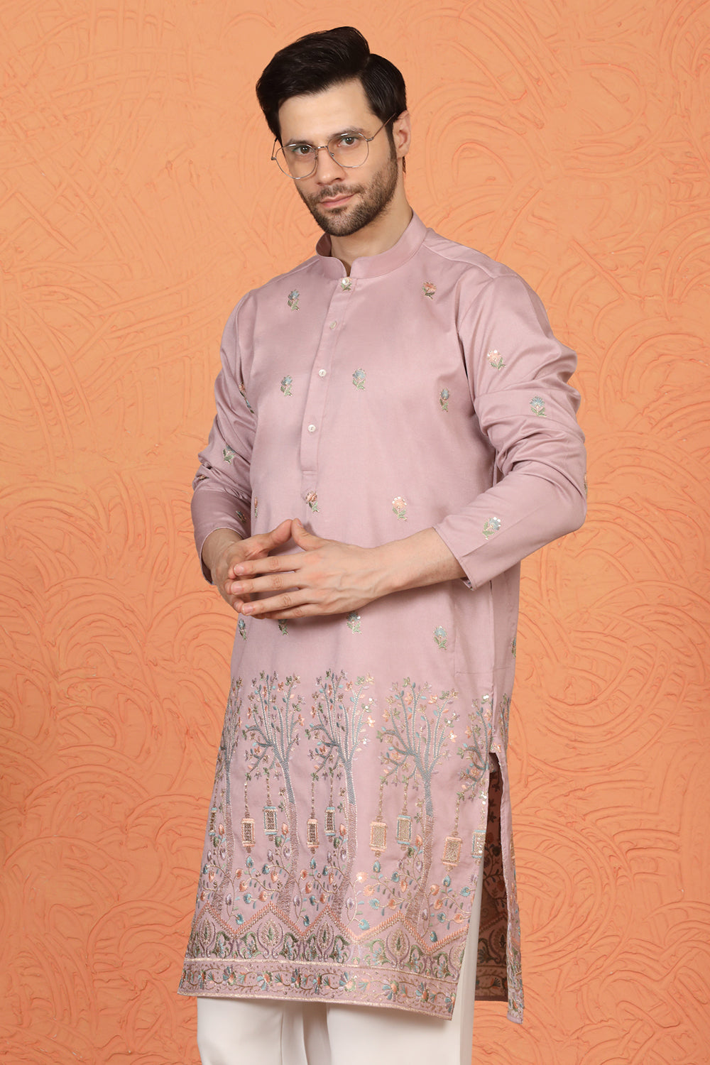 Upwan Utsav  Embroidered Kurta with  Loose Fit Parallel  Pants