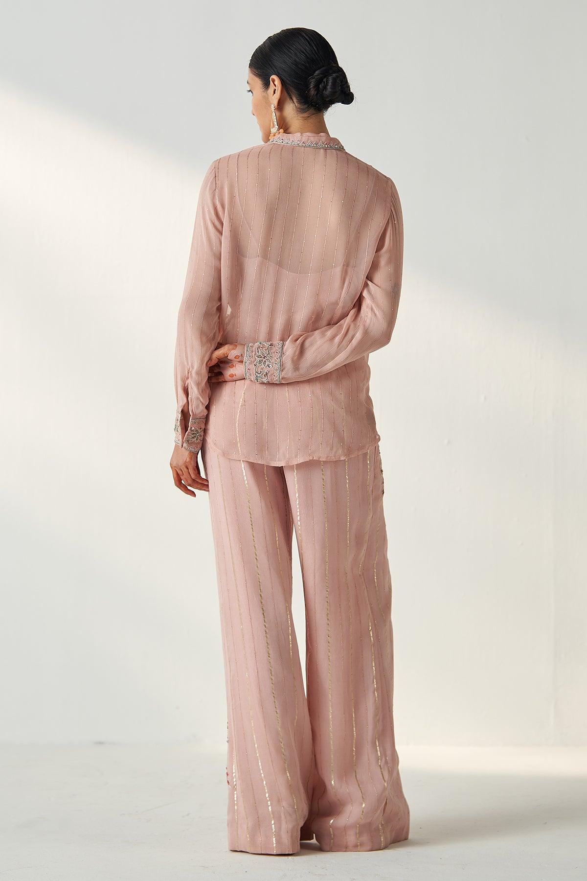 Vani Blush Pink Shirt Pant Set