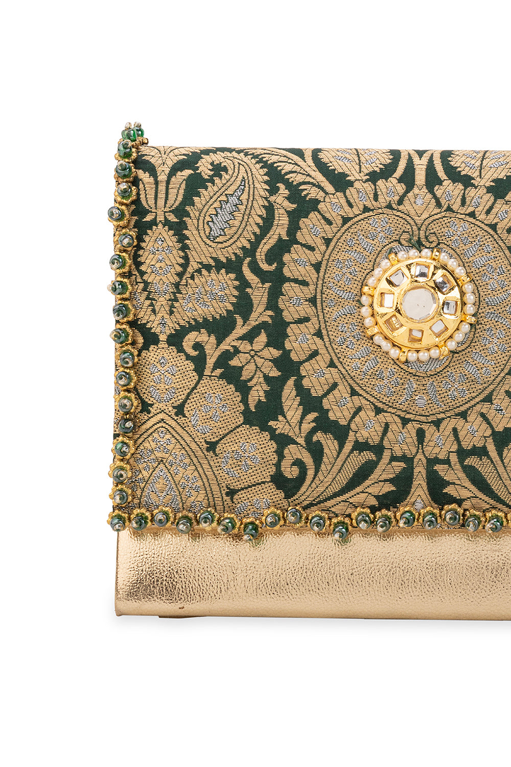 Vanika  Green Handbag
