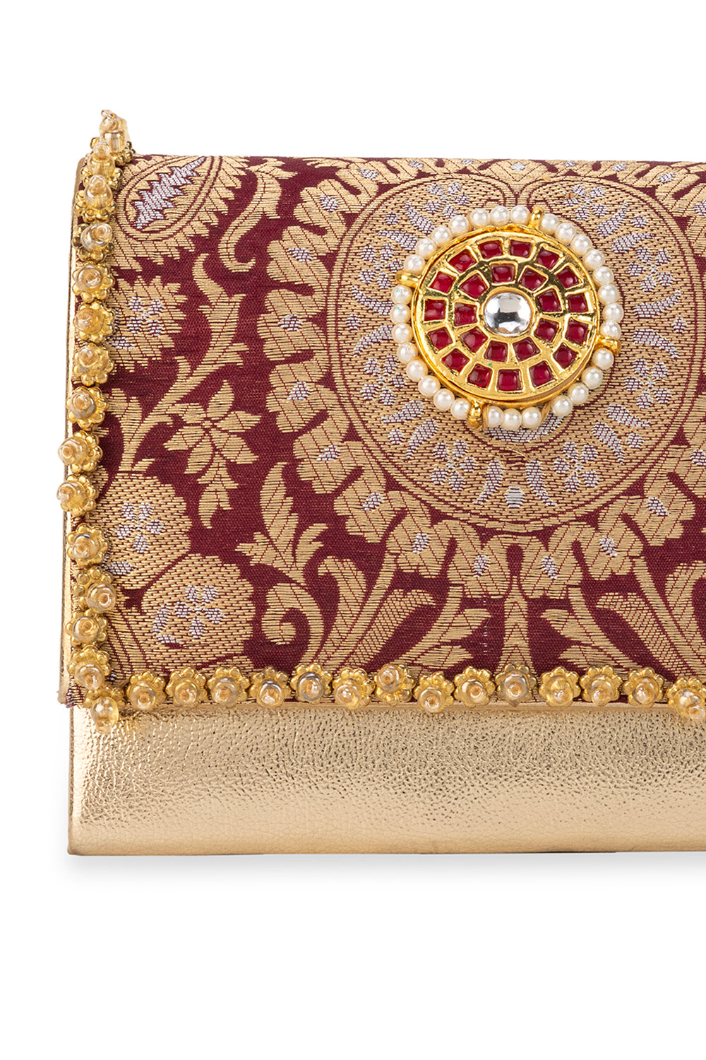 Vanika  Maroon Handbag