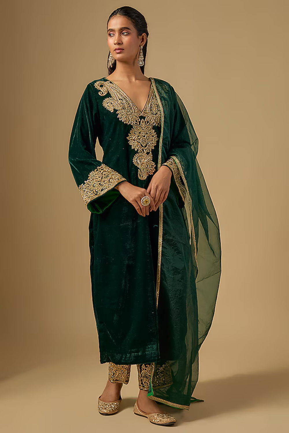 Velvet Kurta Set