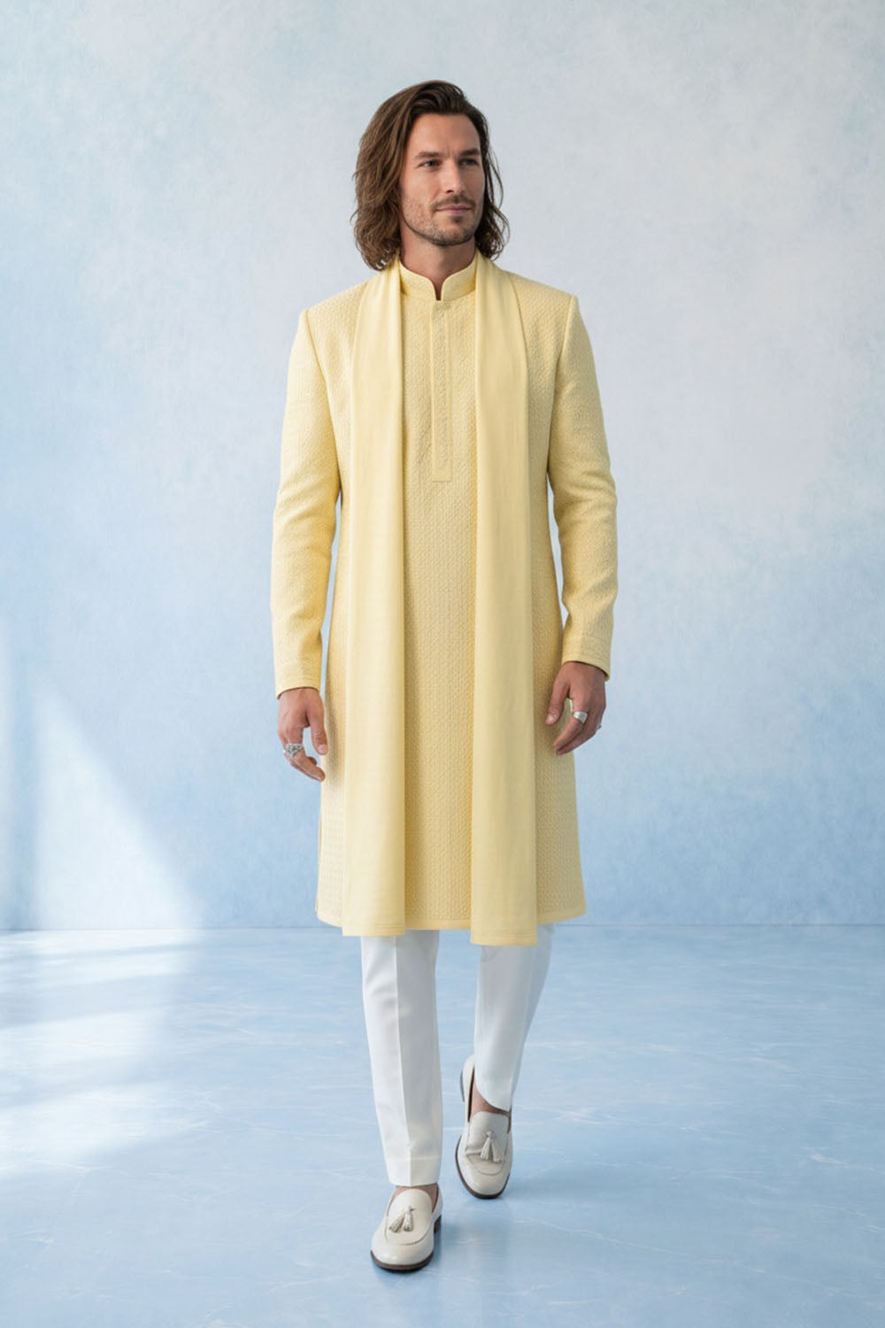 Wave Textured Kurta Set - Icaro