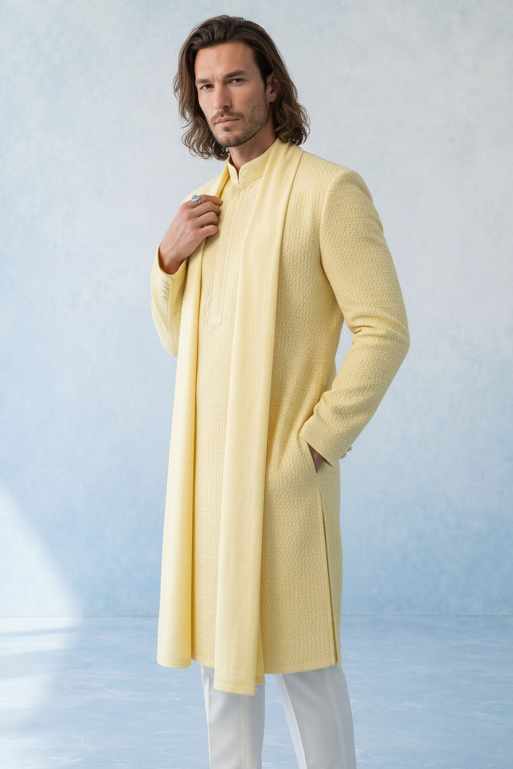 Wave Textured Kurta Set - Icaro