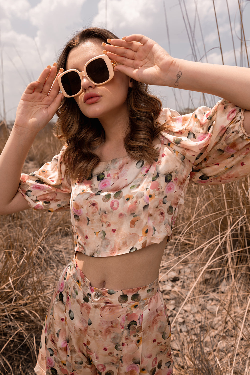 Whispering Pastels Crop Top And Shorts Co-Ord