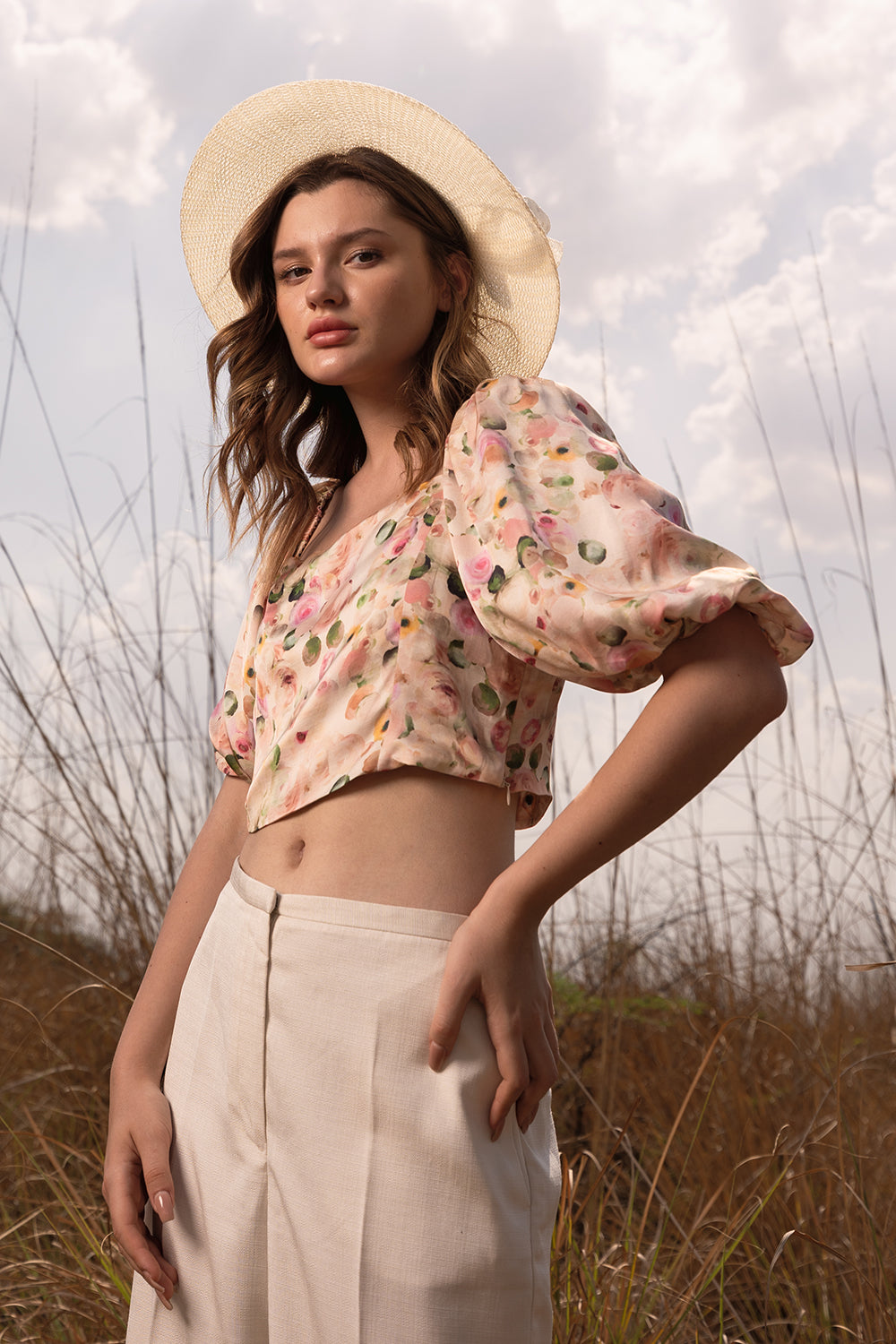 Whispering Pastels Crop Top