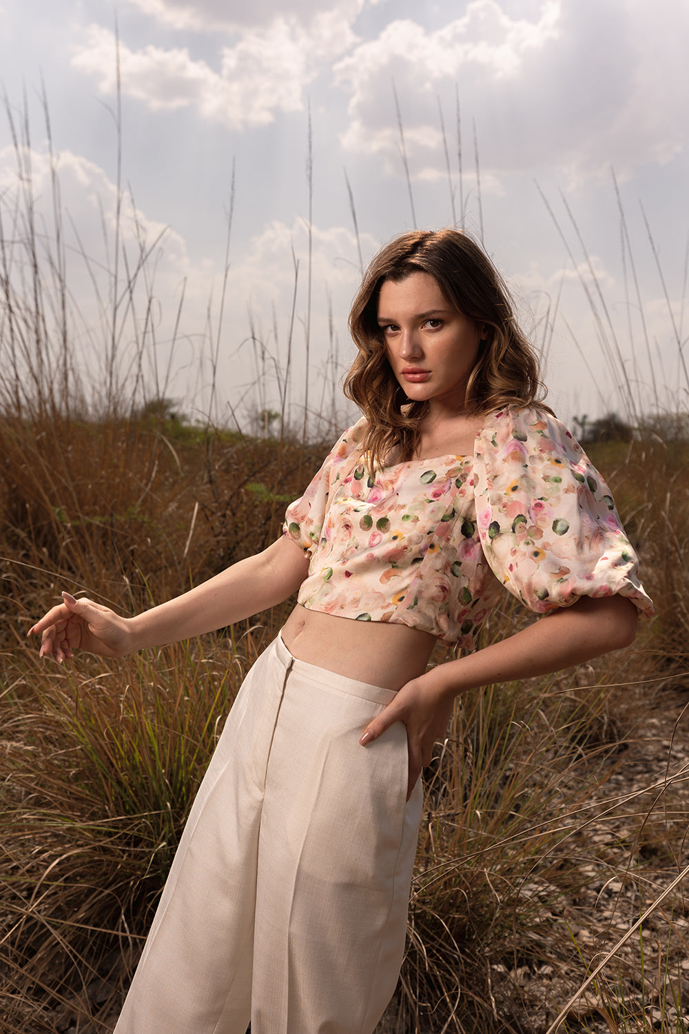Whispering Pastels Crop Top