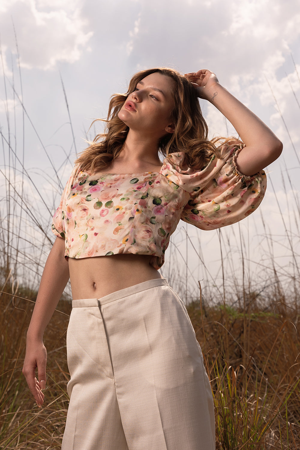 Whispering Pastels Crop Top