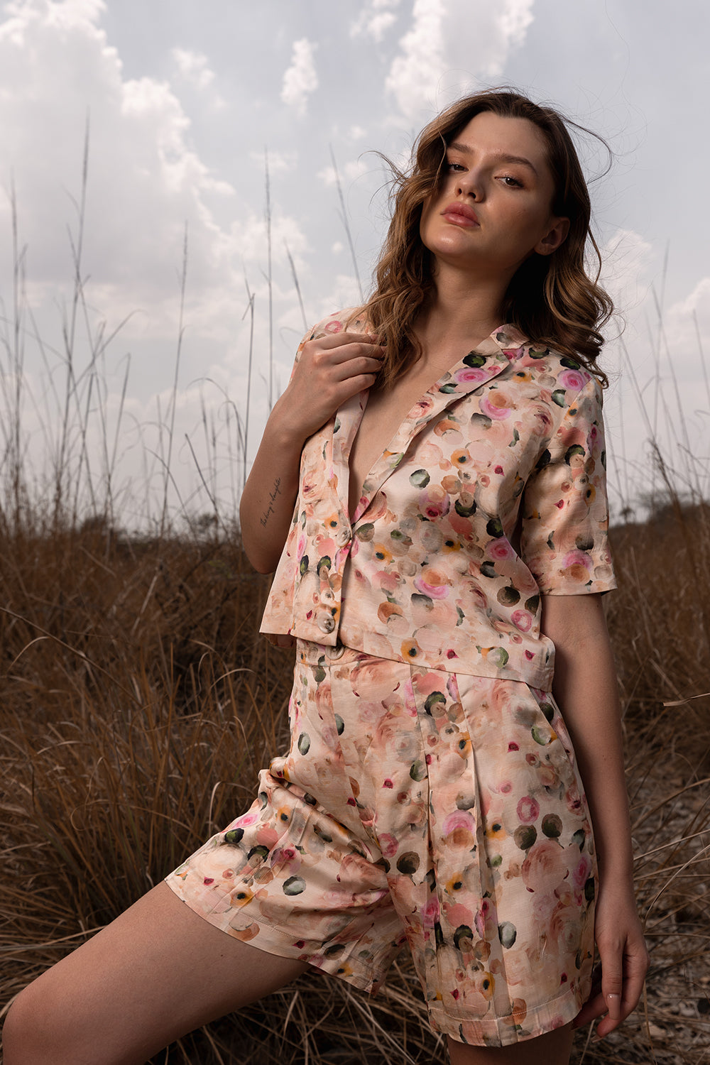 Whispering Pastels Short Blazer And Shorts Co-Ord
