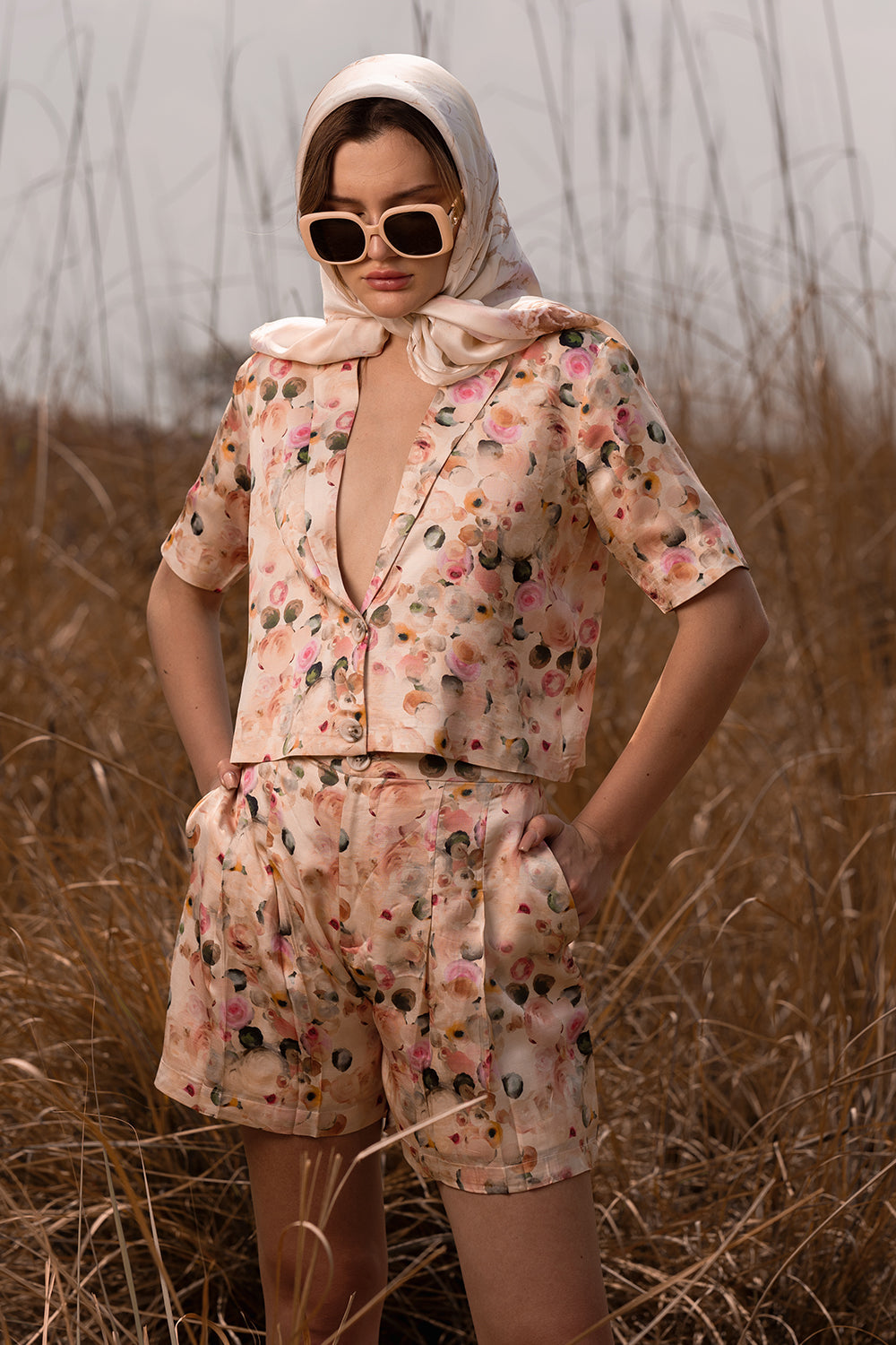 Whispering Pastels Short Blazer And Shorts Co-Ord