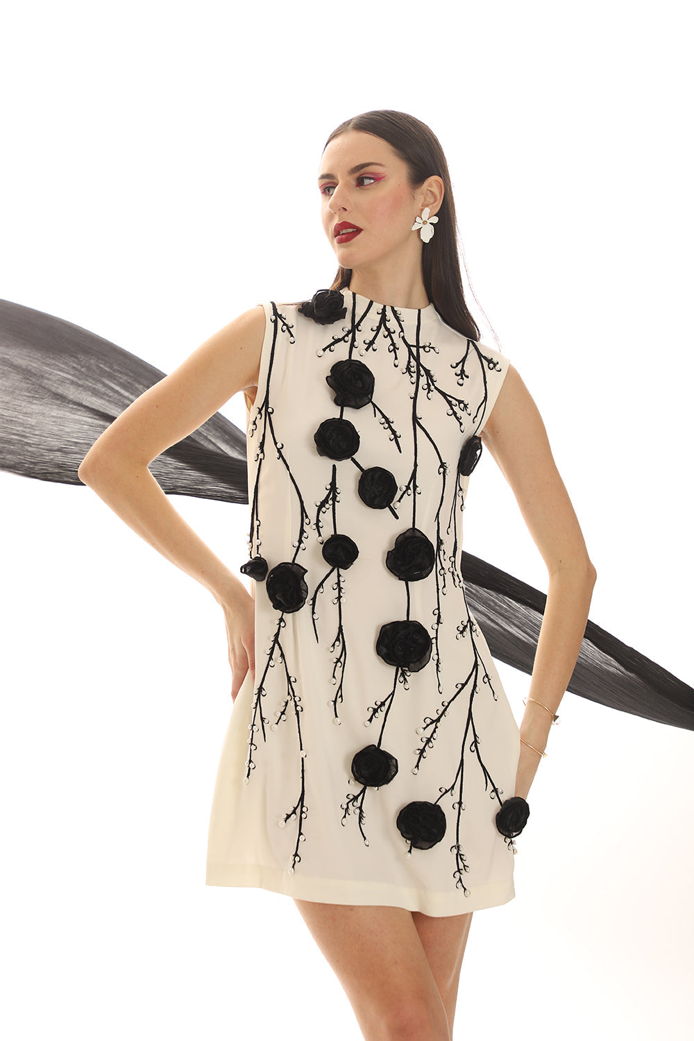 White and Black Dress