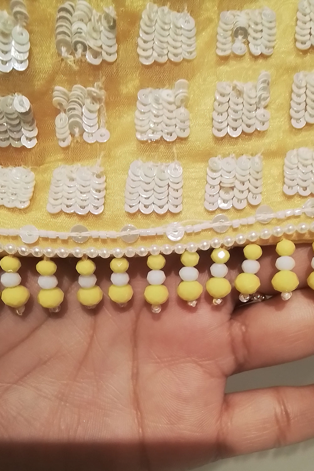 Yellow Chiffon Saree
