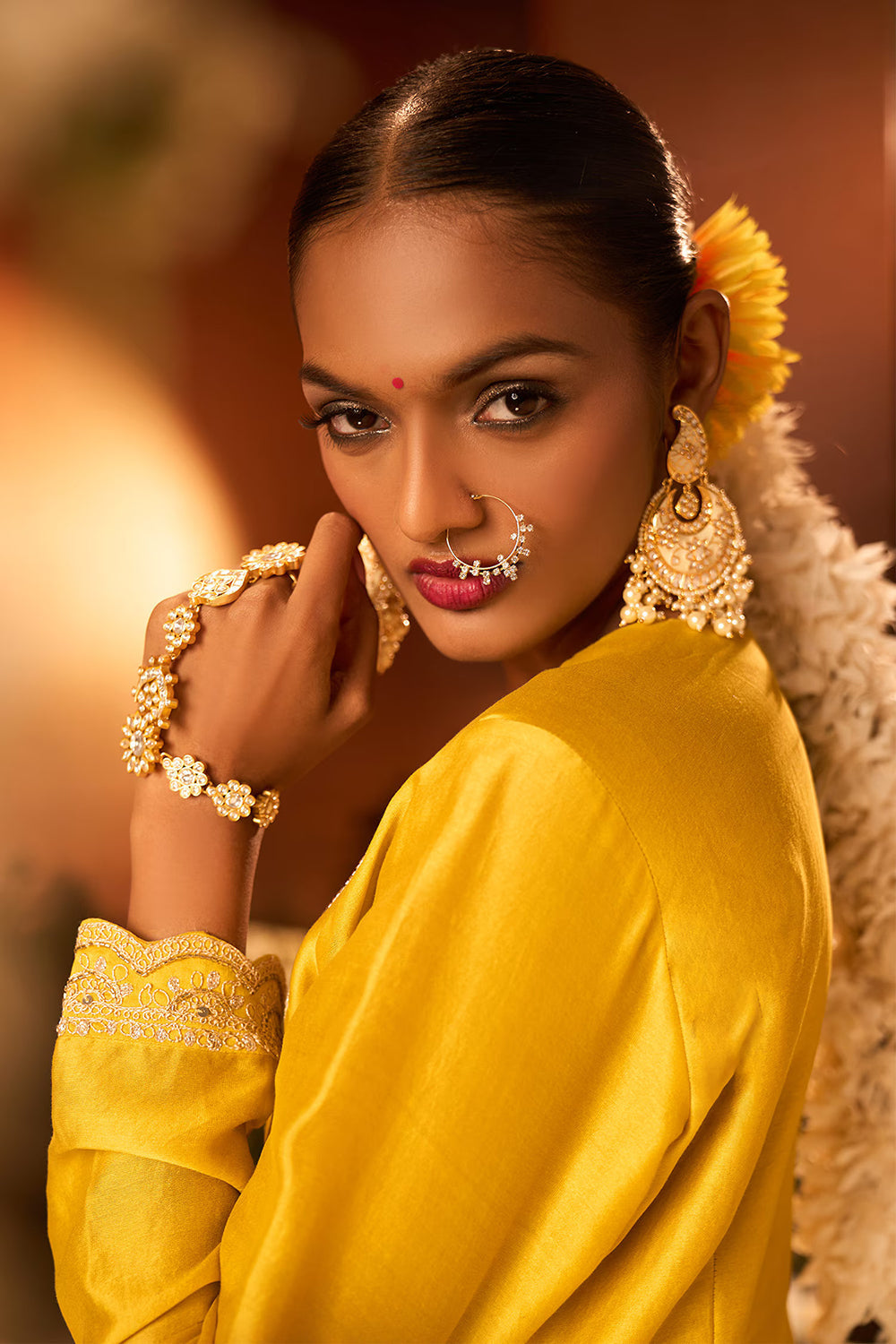 Yellow Embroidered Kurta Set