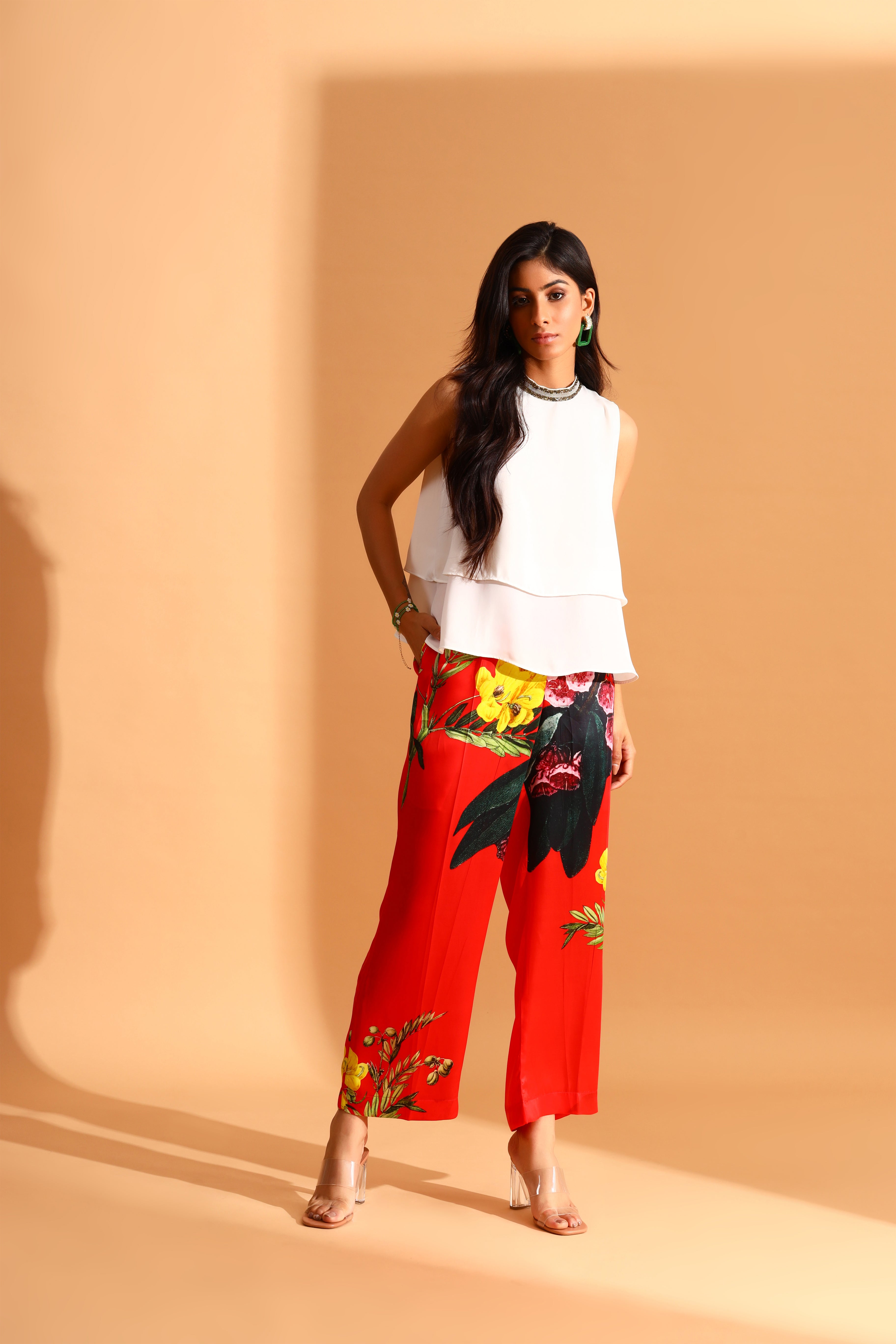 Moh India - Poppies Tunic & Trousers Co-ords Set