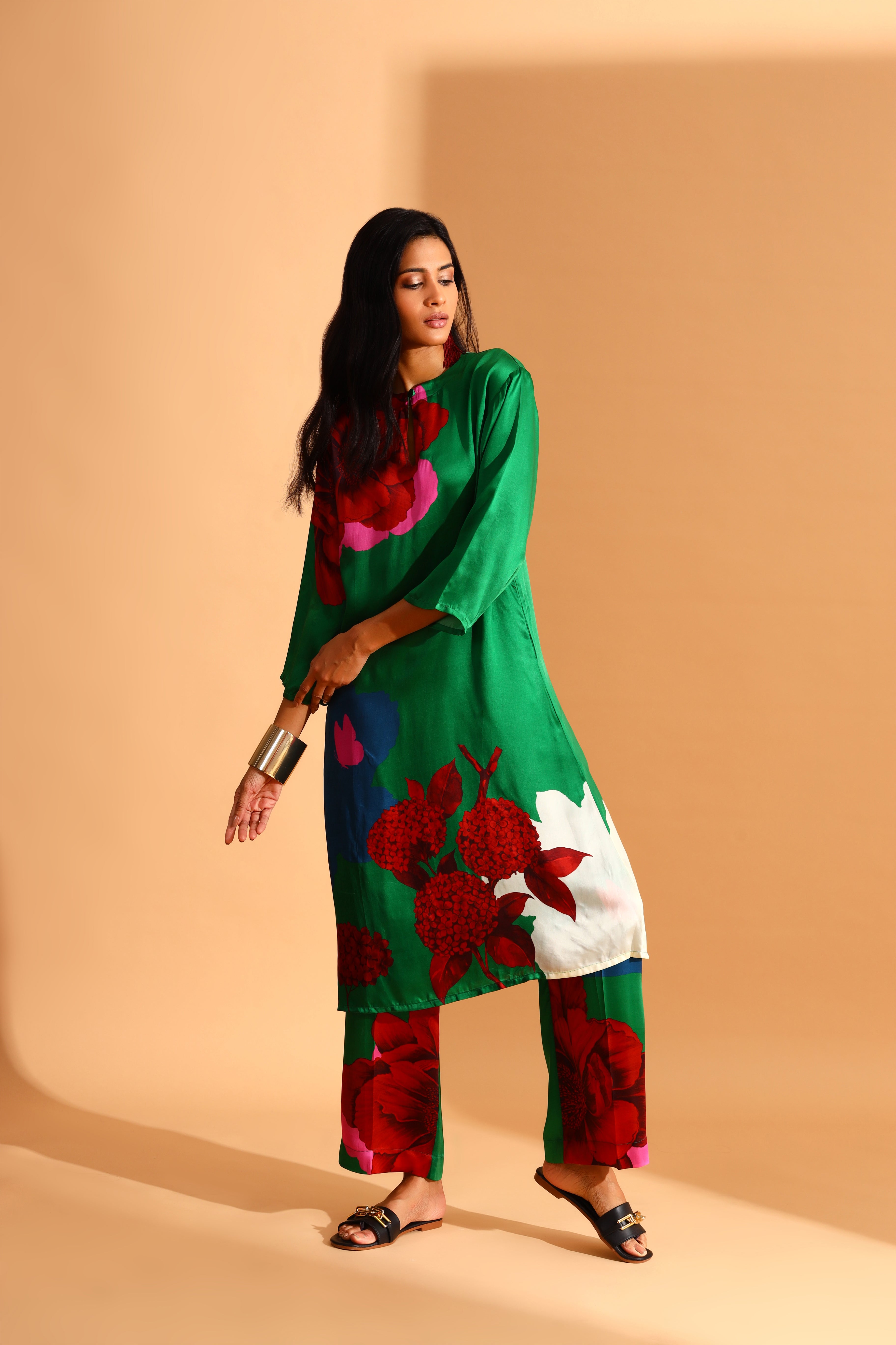 Moh India - Evergreen Tunic & Trousers Co-ords Set