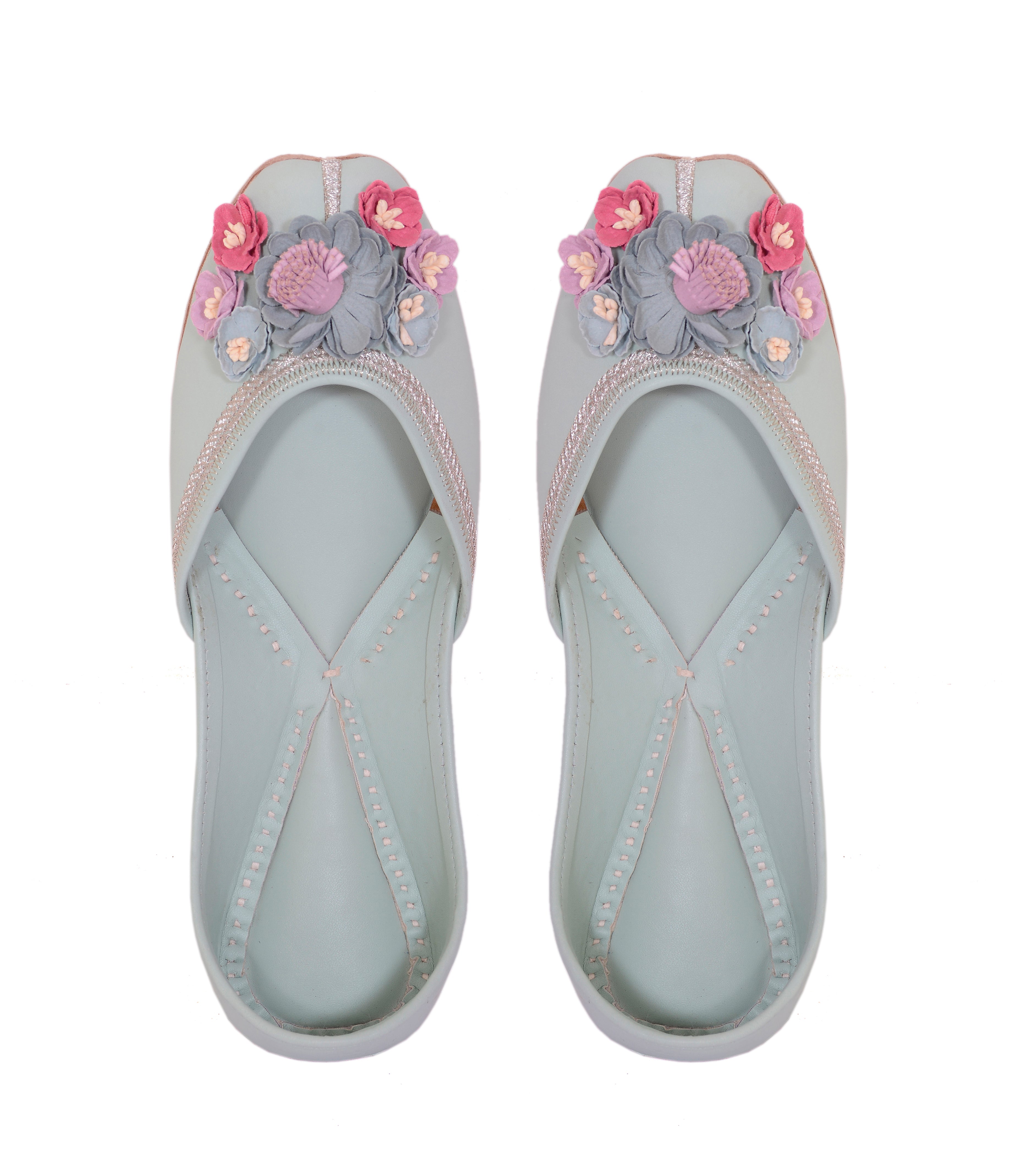 5 Elements by Radhika Gupta - Glory Mint Flower Jutti