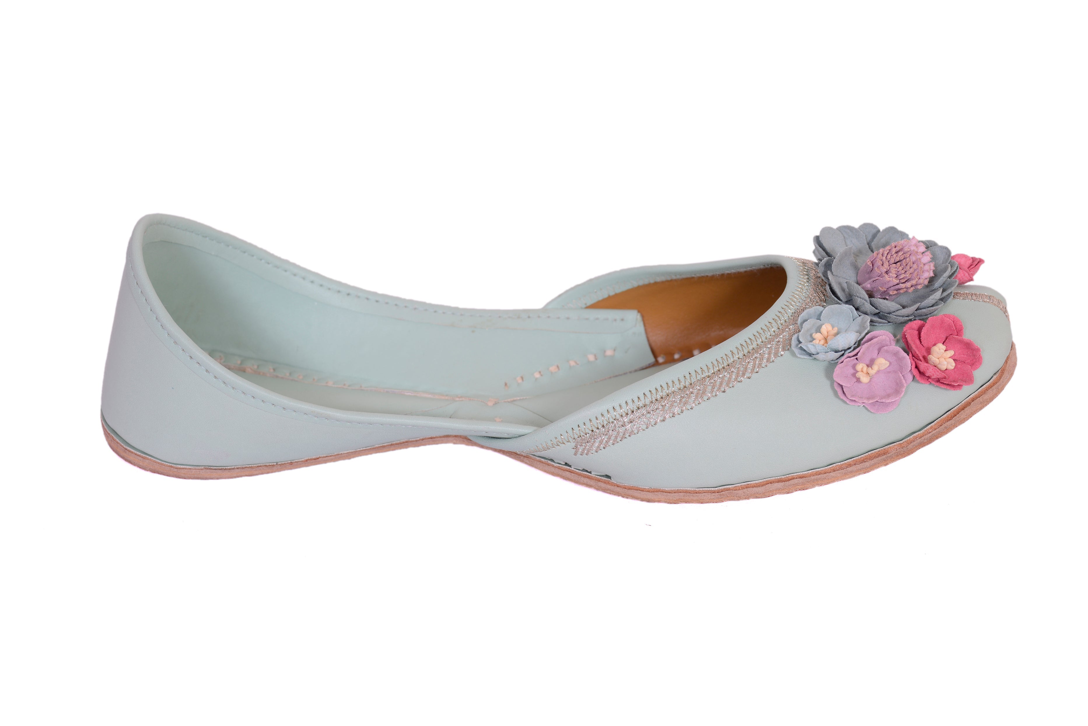 5 Elements by Radhika Gupta - Glory Mint Flower Jutti