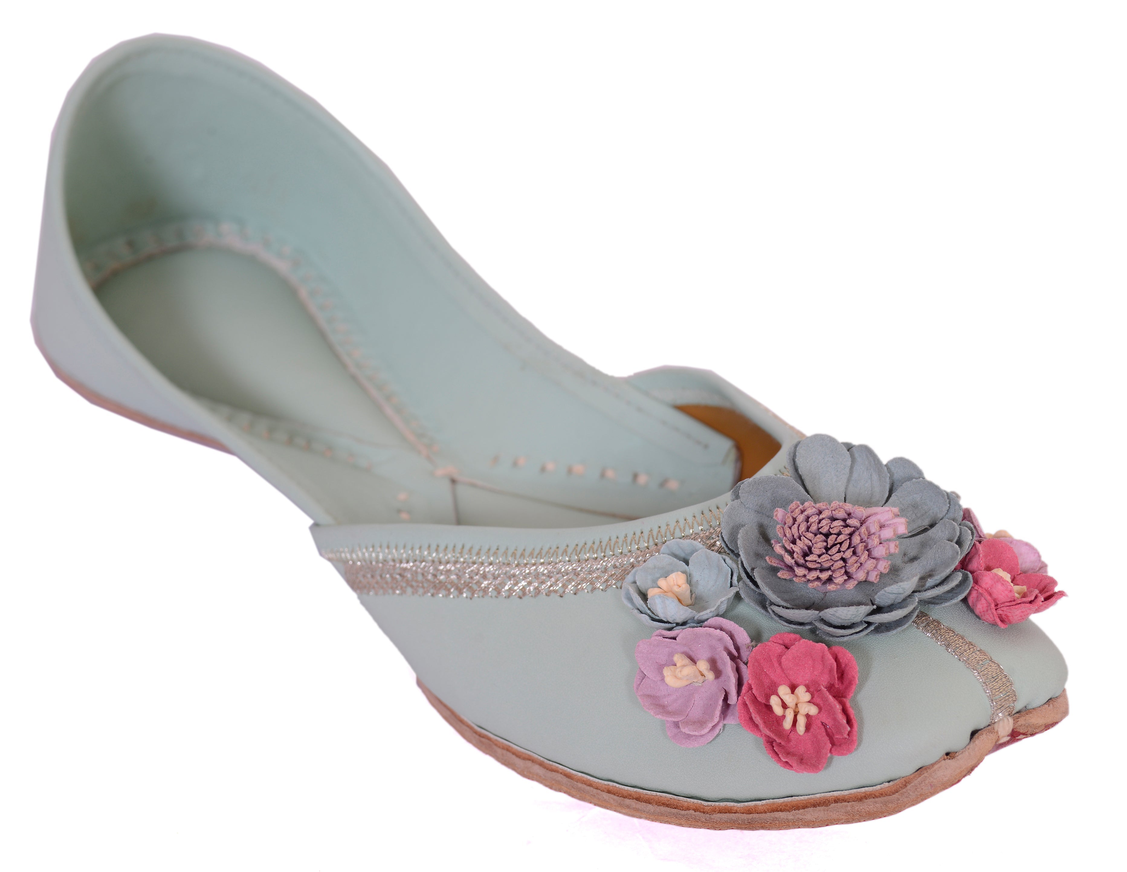 5 Elements by Radhika Gupta - Glory Mint Flower Jutti