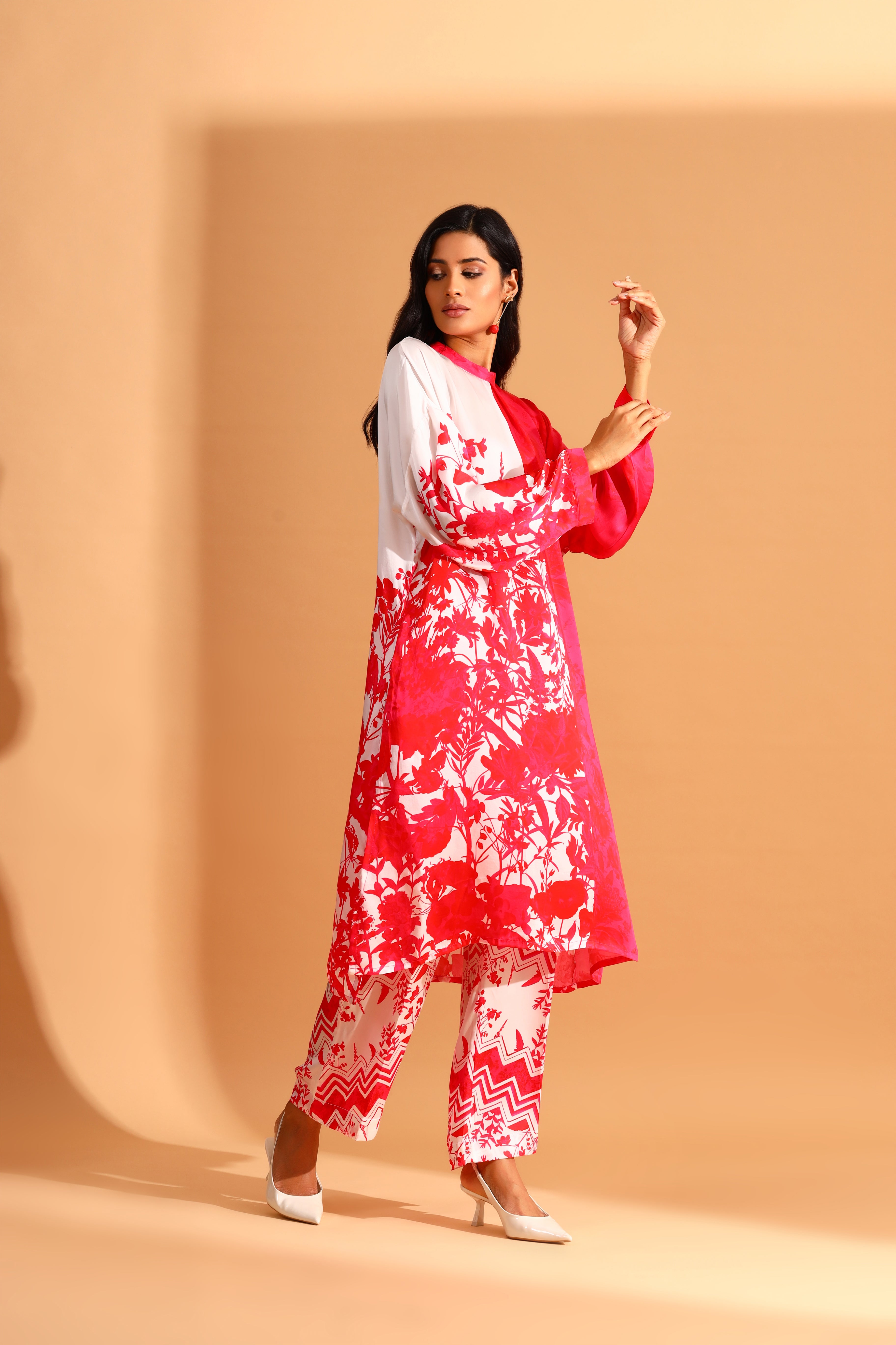 Moh India - Paperflower Tunic & Trousers Co-ords Set