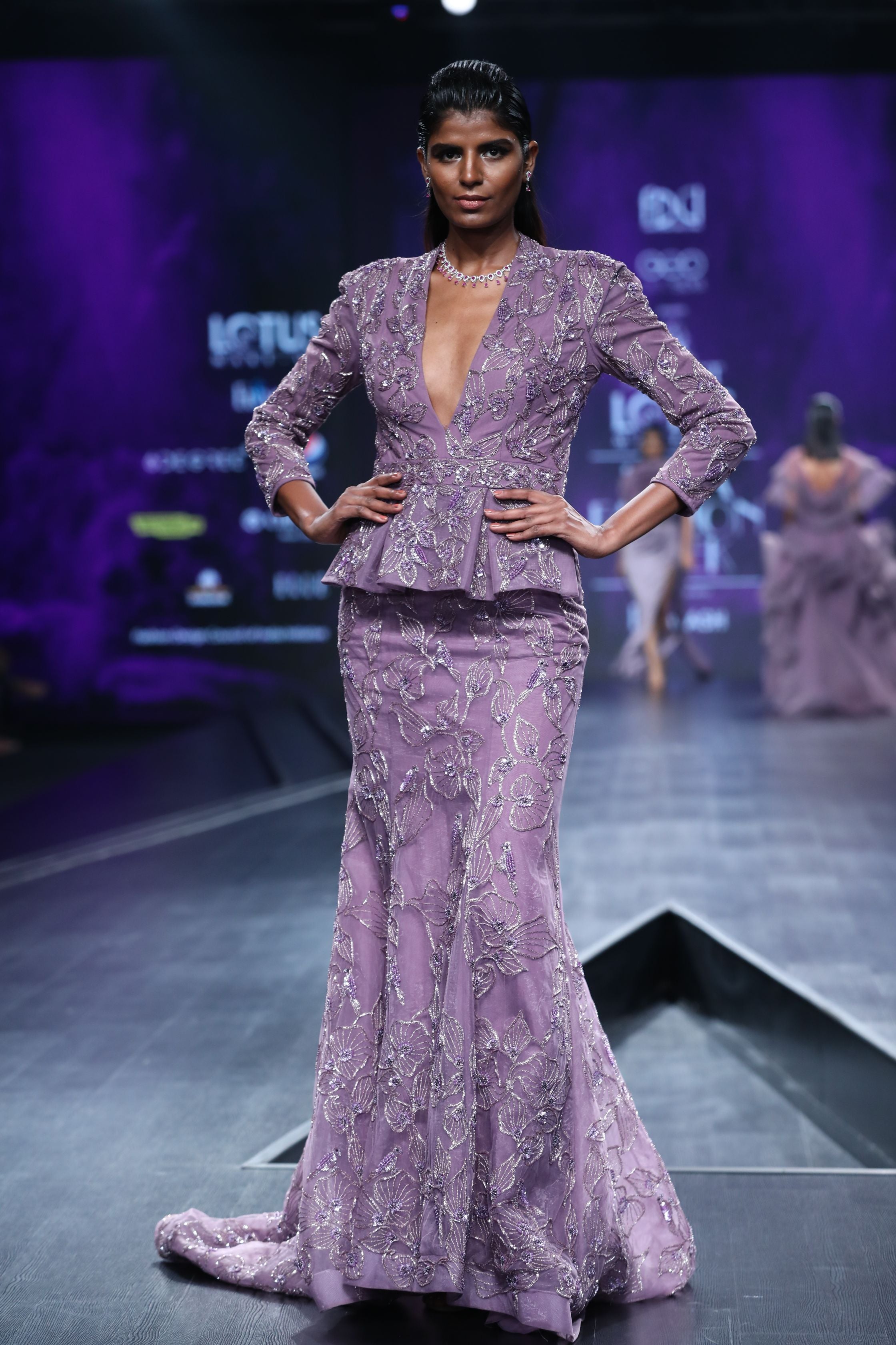 Amit GT - Lavender coat gown 