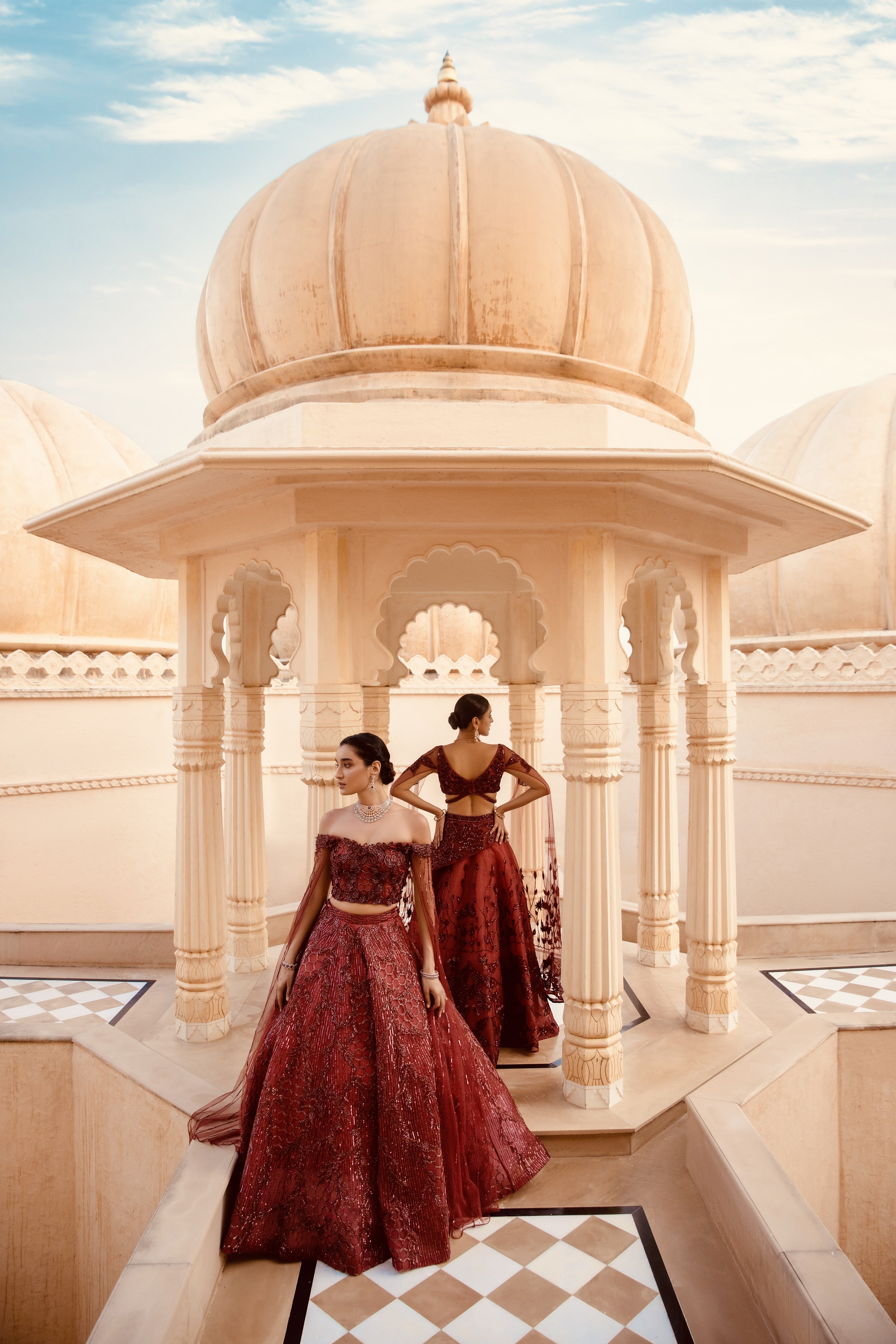 Amit GT - Cranberry Zara Lehenga Set