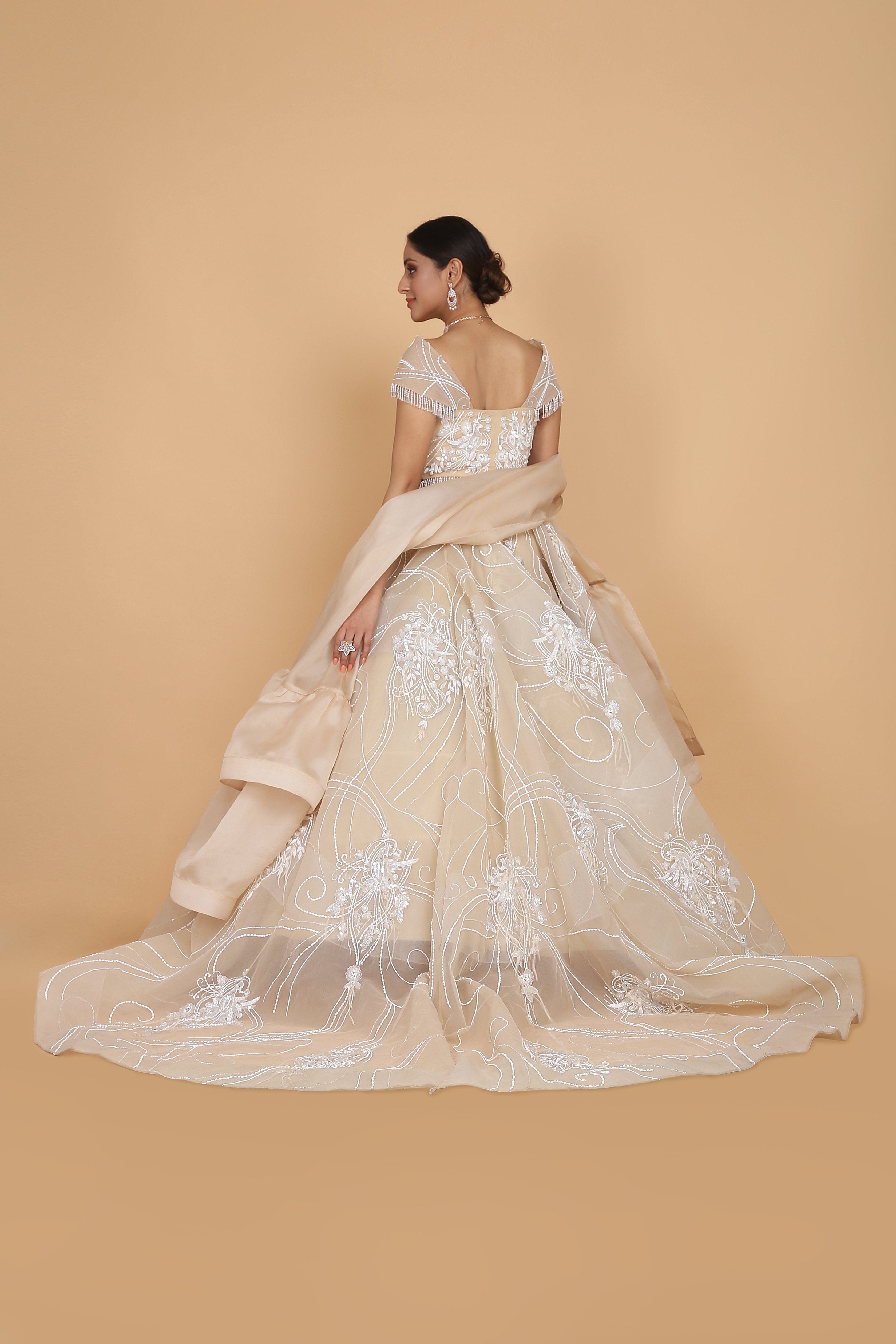 Amit GT - Bird Motif Embroidered Bridal Lehenga Set