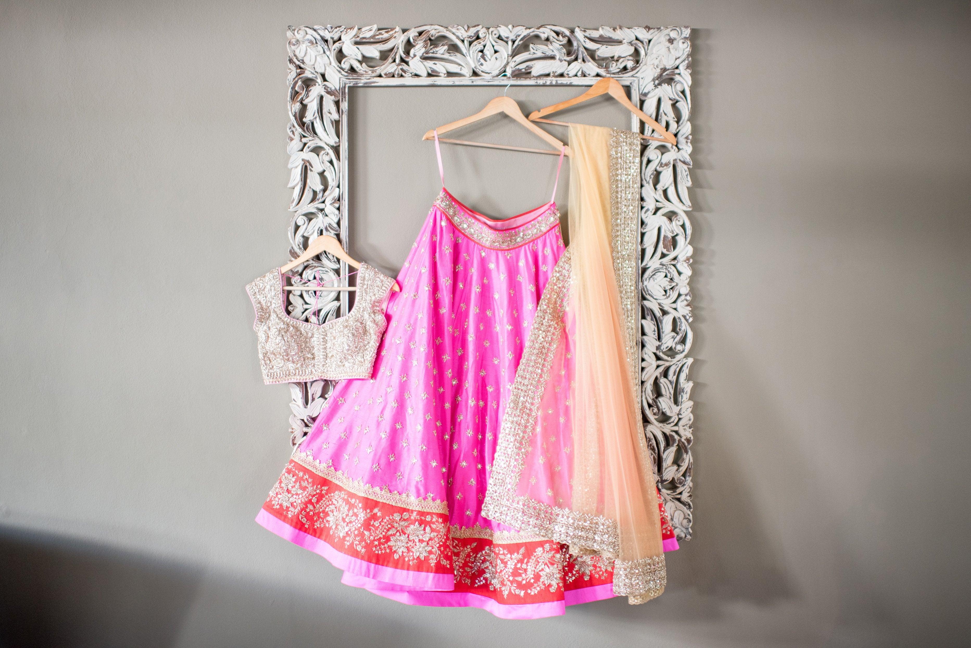 Anushree Reddy - Elegant Pink Lehenga with Zardosi and Sequins Work