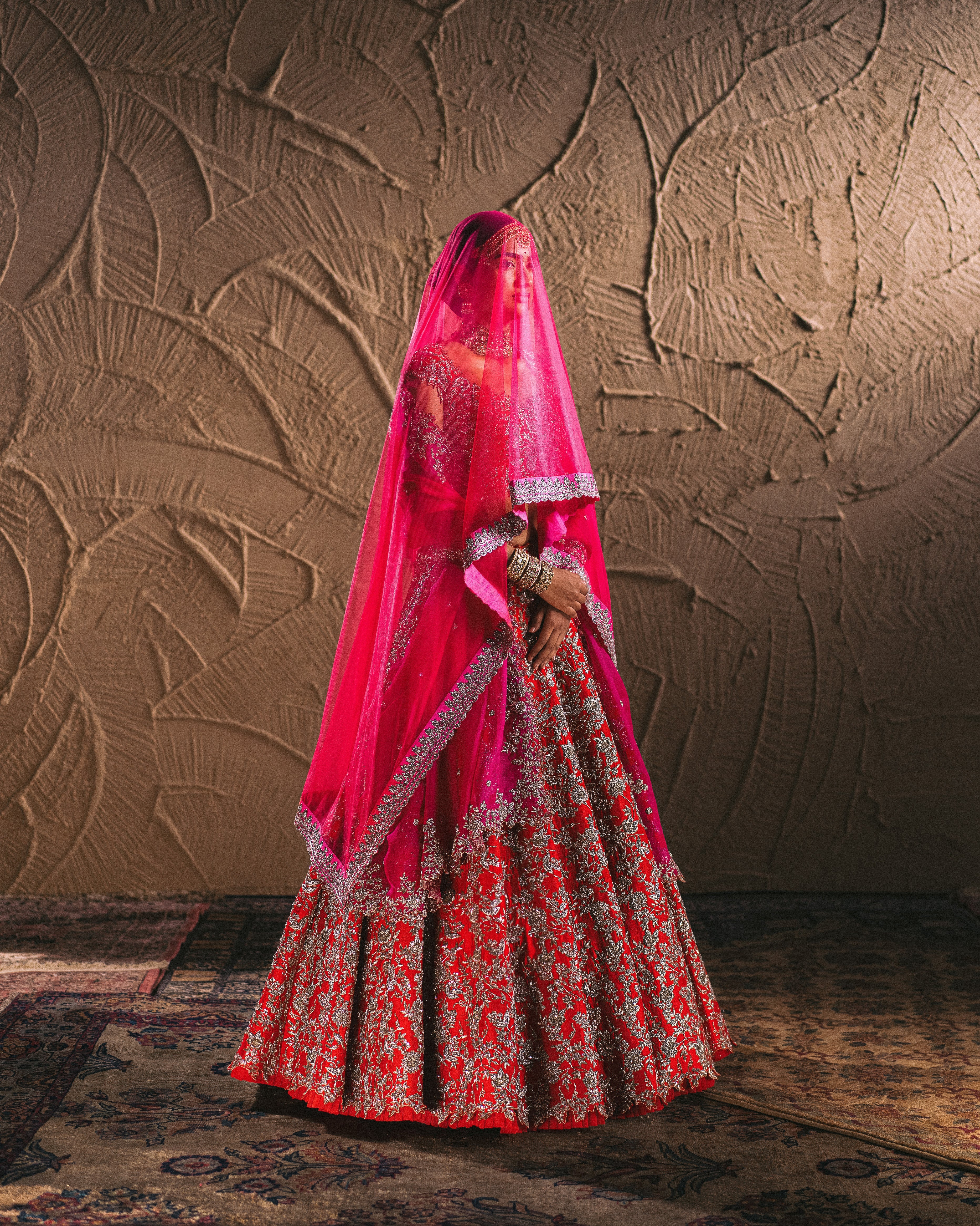Anushree Reddy - Hasini - Red Embroidered Lehenga Set