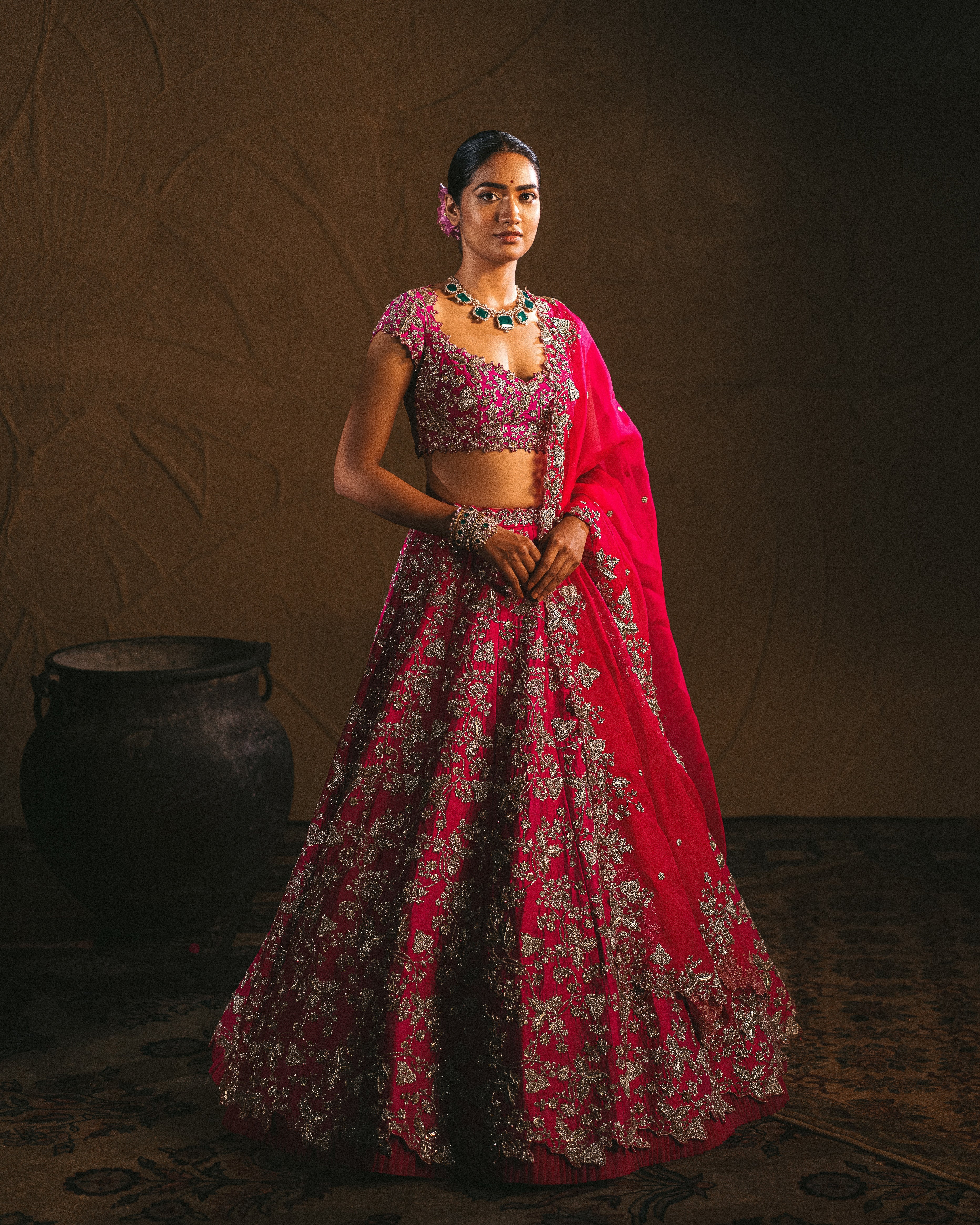 Anushree Reddy - Adela - Pink Embroidered Lehenga Set