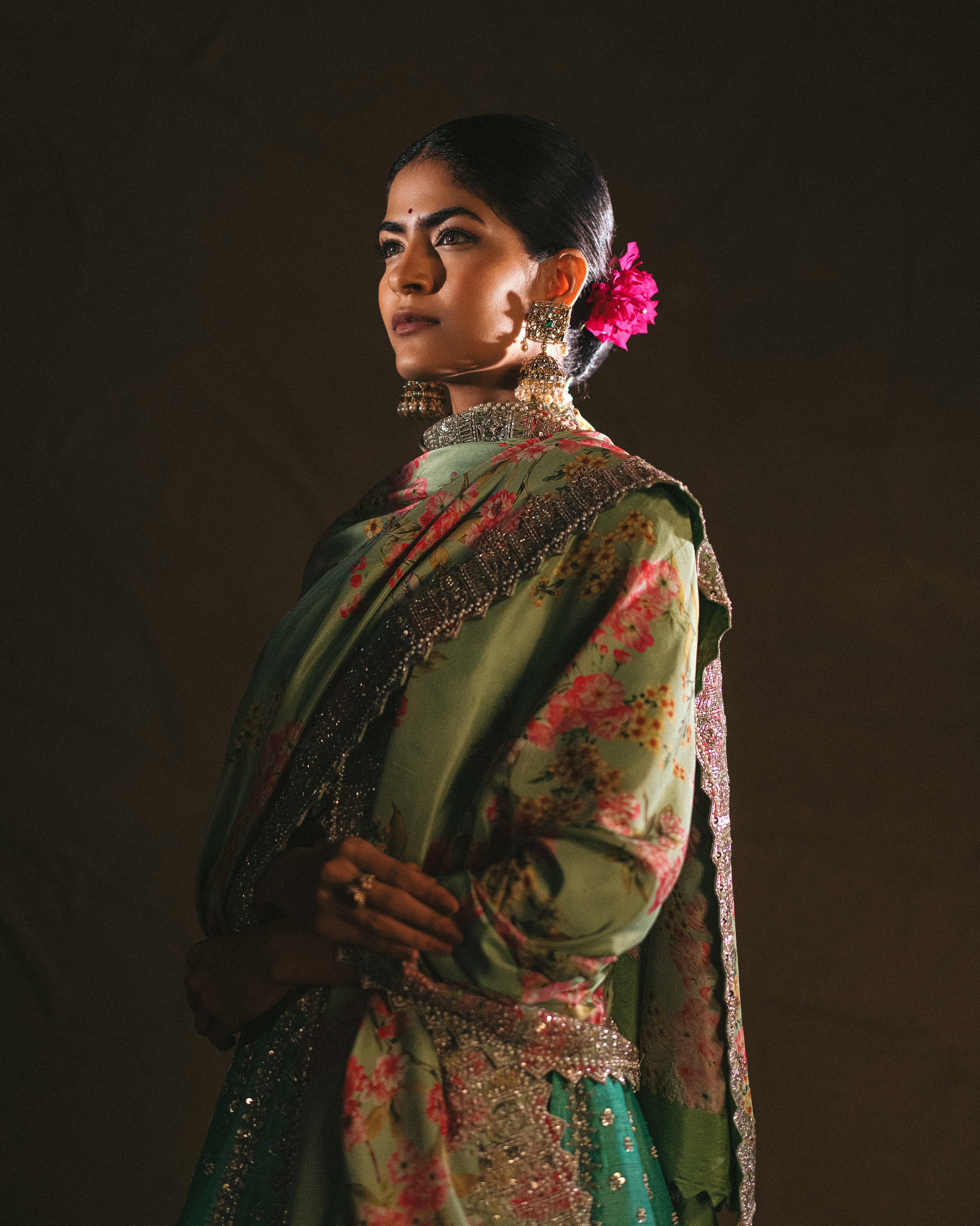 Anushree Reddy - Advika - Sea Green Embroidered Lehenga Set