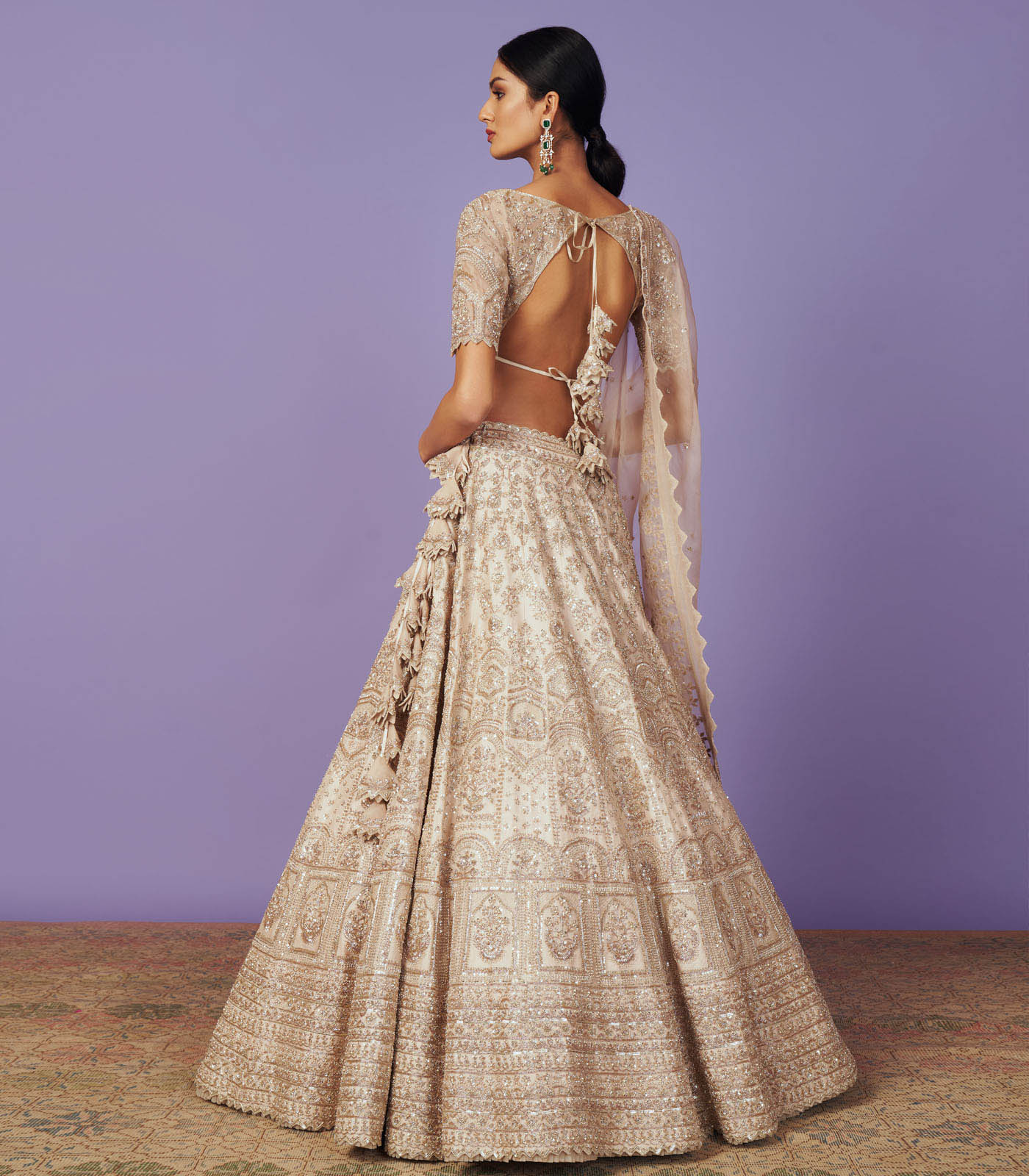 CY Anushree Reddy Mahal Lehenga Set Back 1