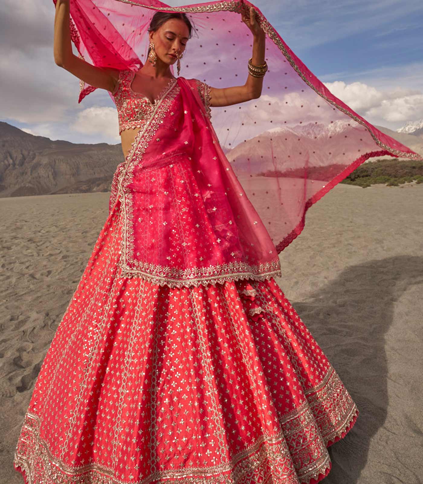 Leh Shyok Embroidered Lehenga Set