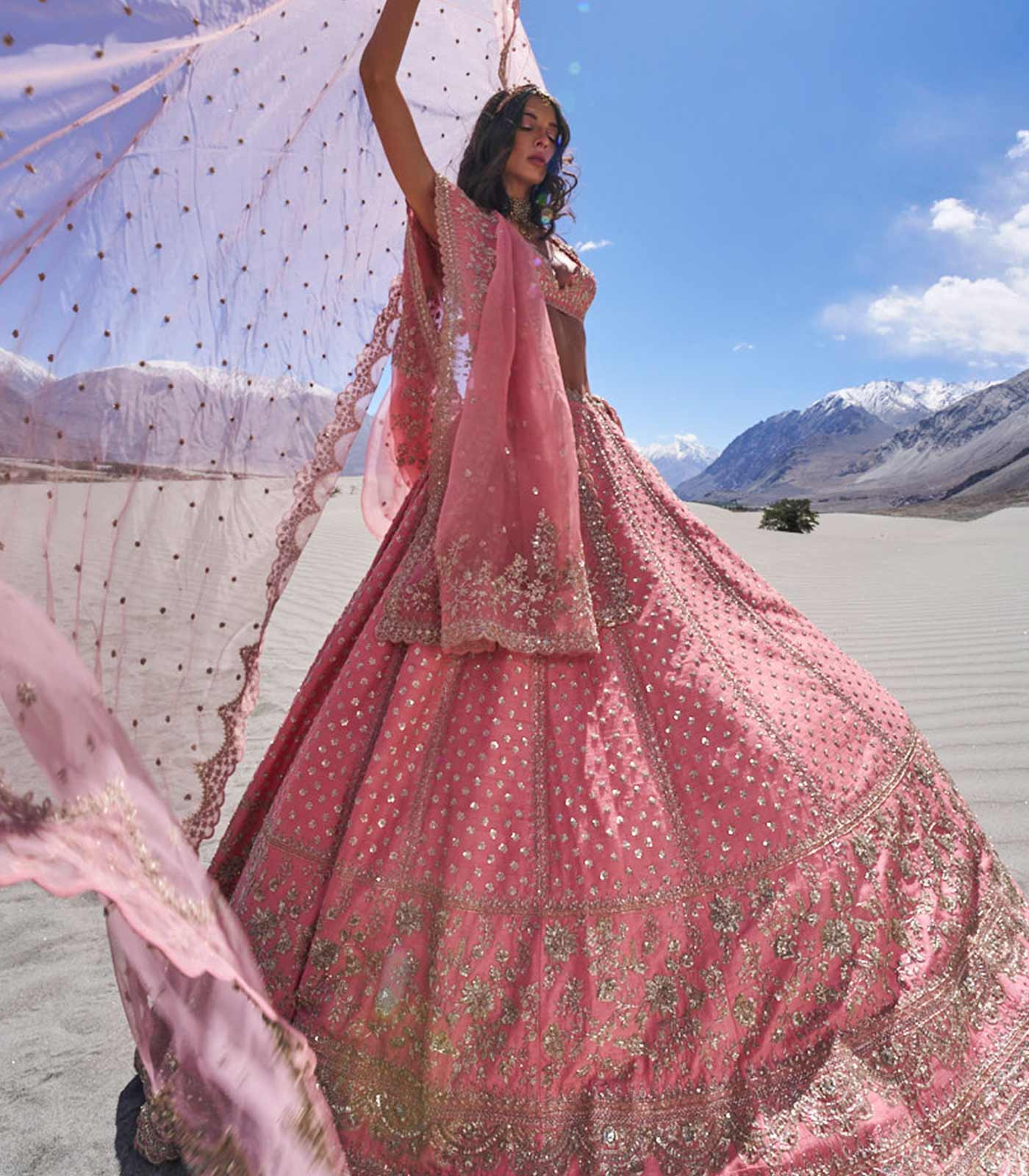 Leh Maha Embroidered Lehenga Set