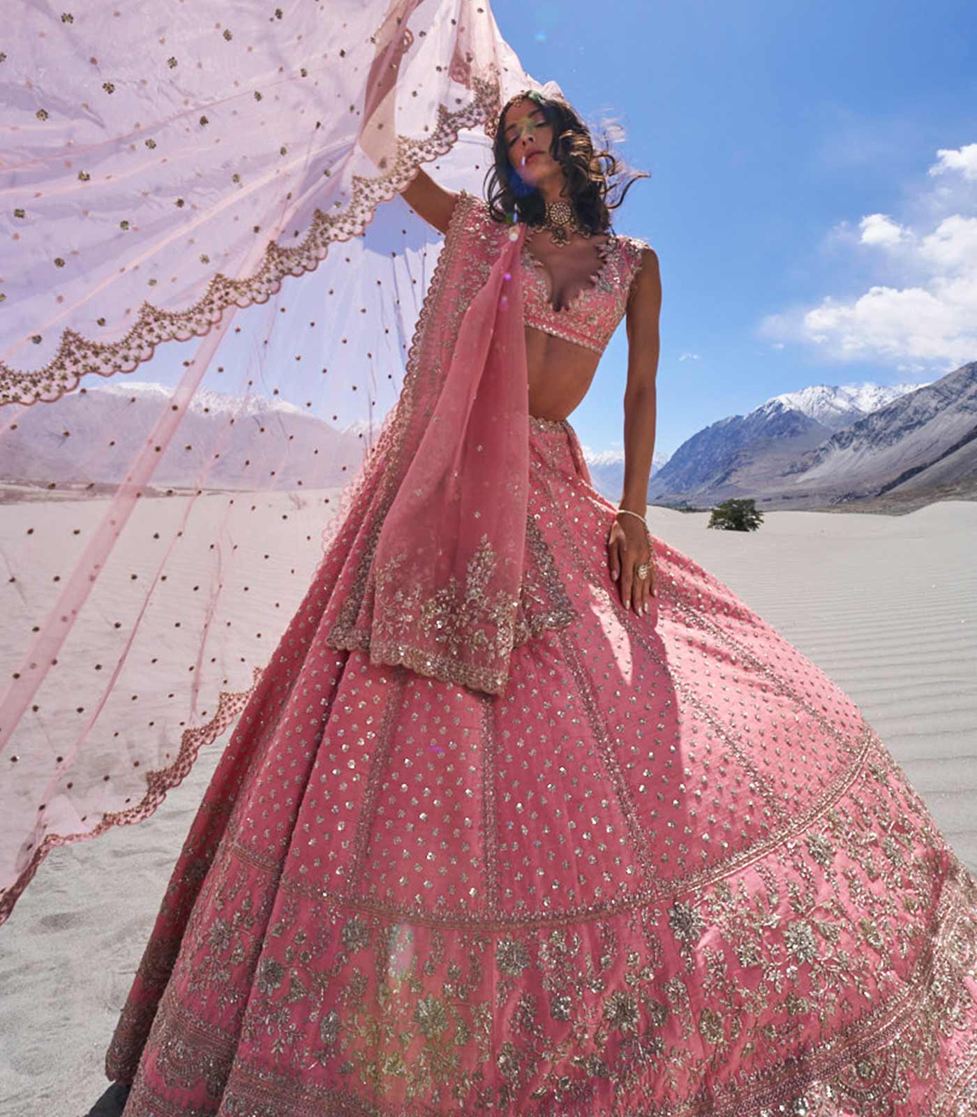 Leh Maha Embroidered Lehenga Set
