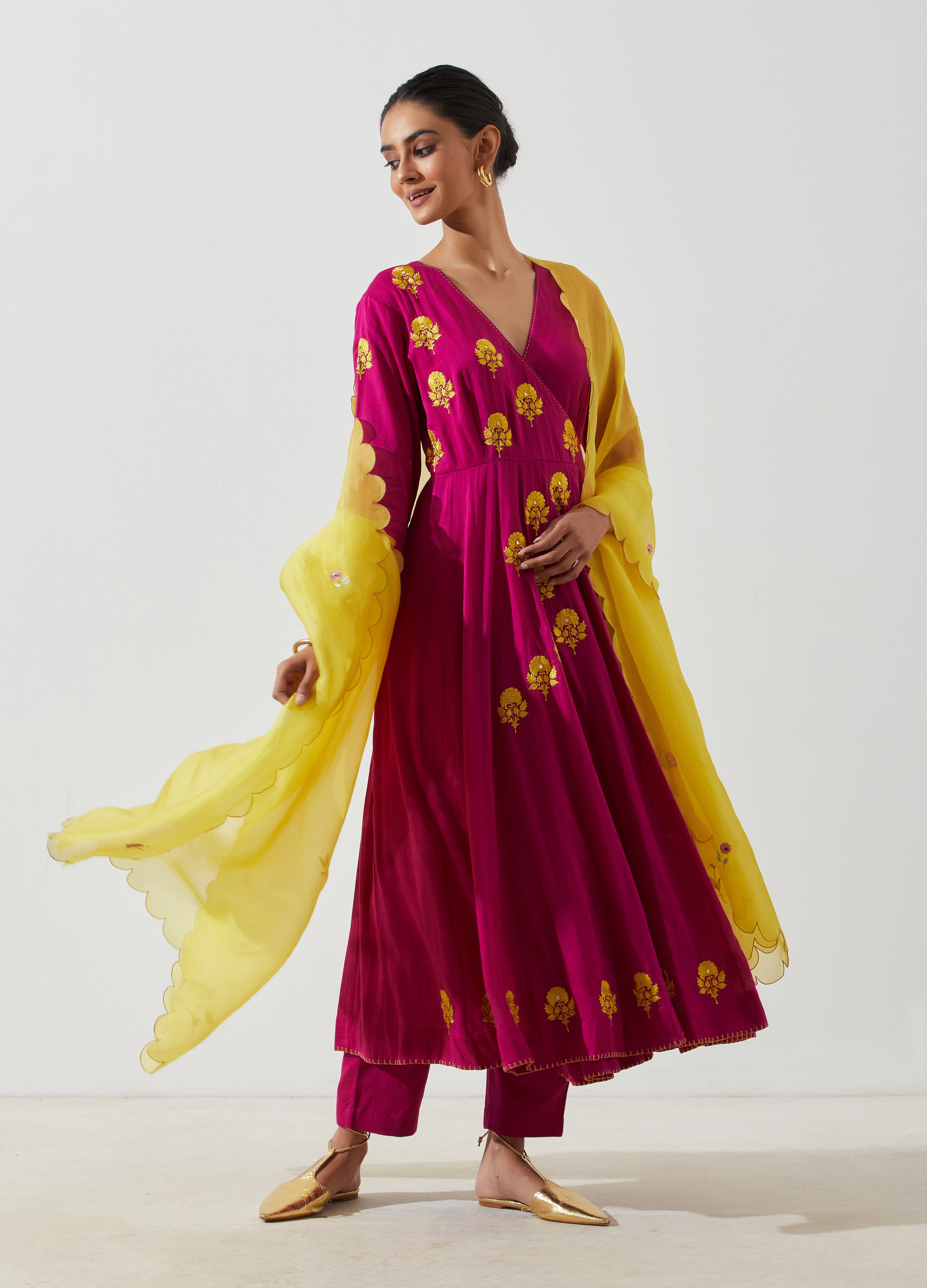 Label Earthen - Van Champa Kali Kurta Set