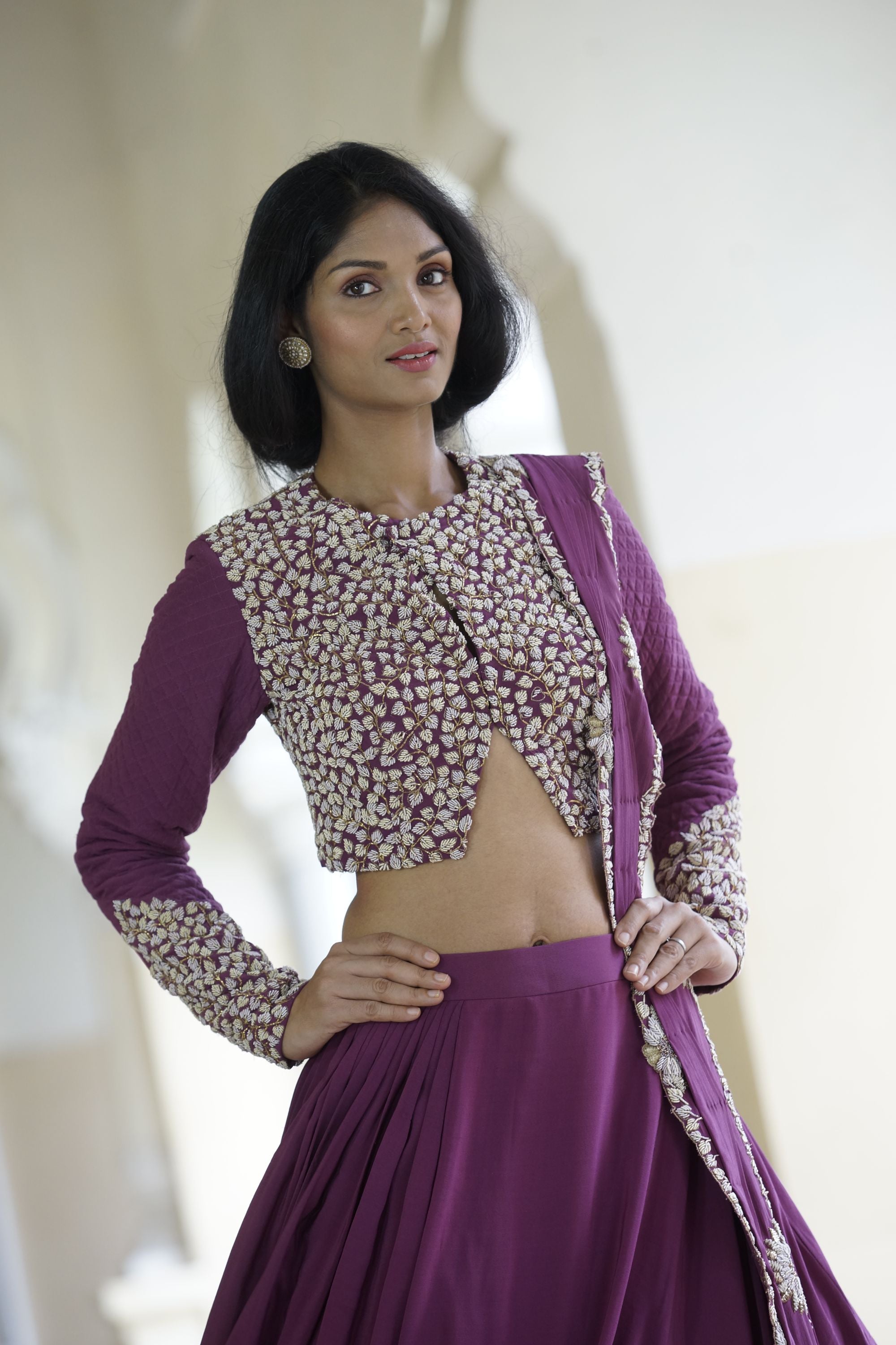 Kavita Agarwal- Pleated Flowy Skirt in love with Work Jacket