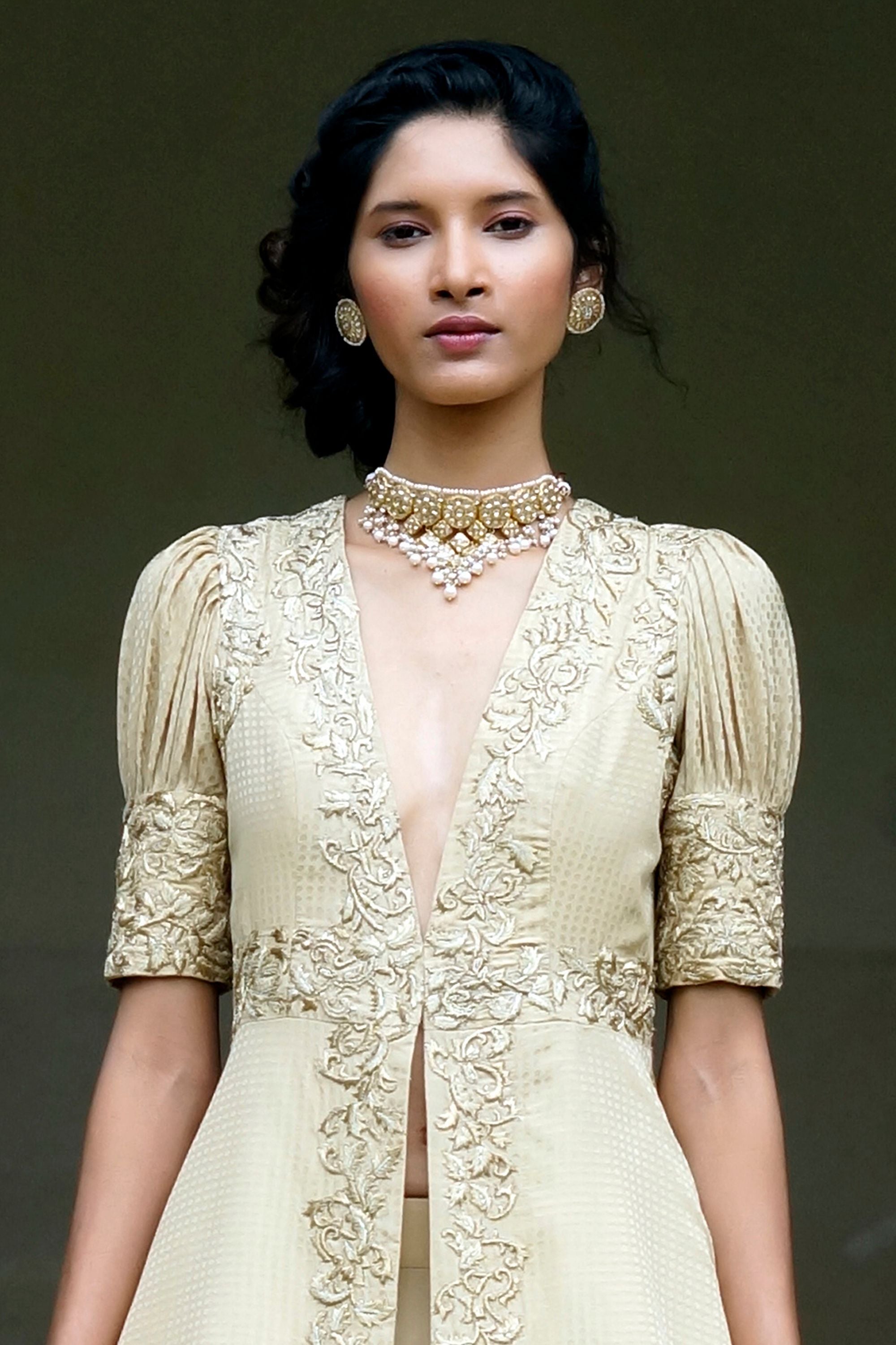 Kavita Agarwal- Evergeen Gold Jacket