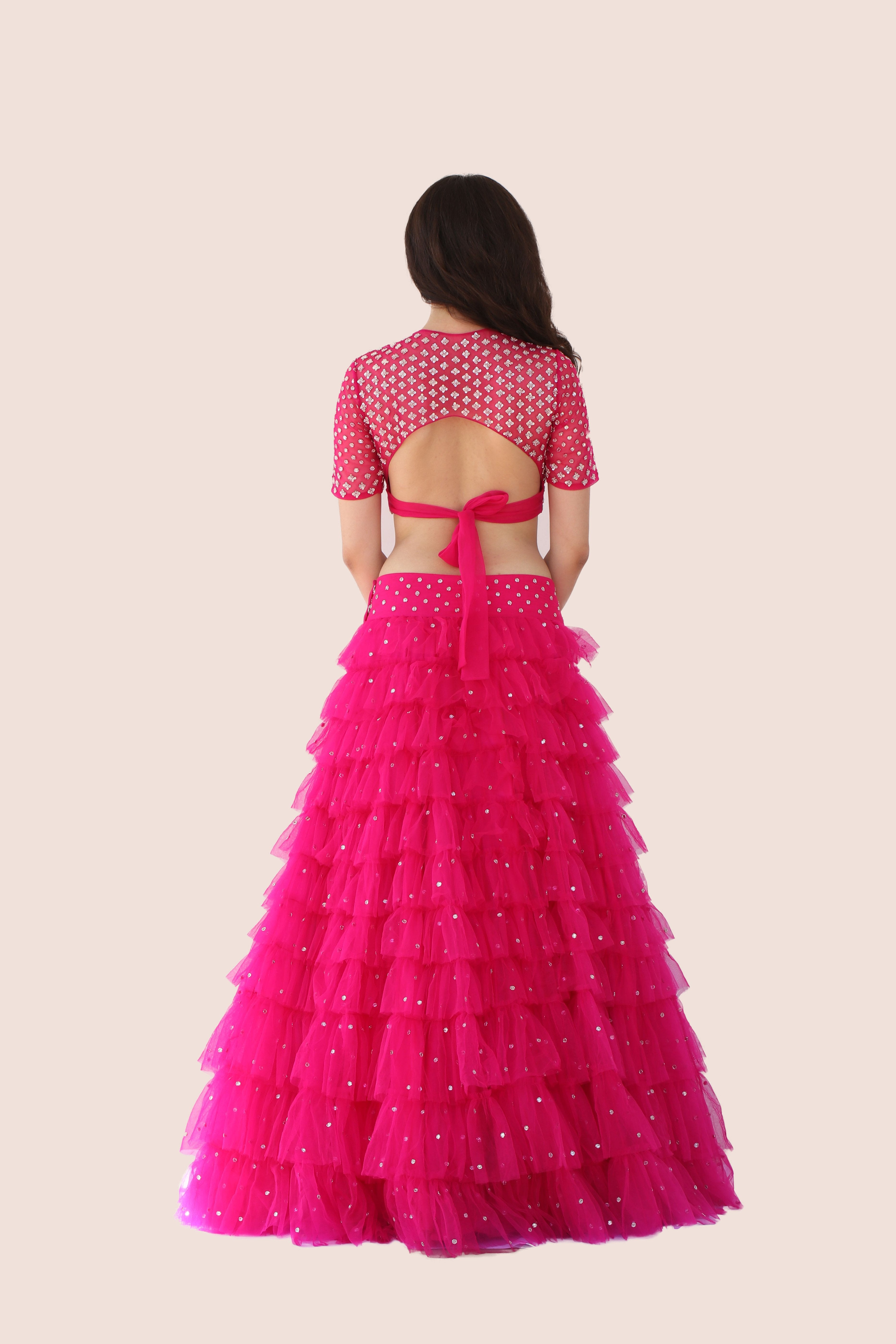Label G3 By Gayathri Reddy - Pink Embroidered Lehanga Set