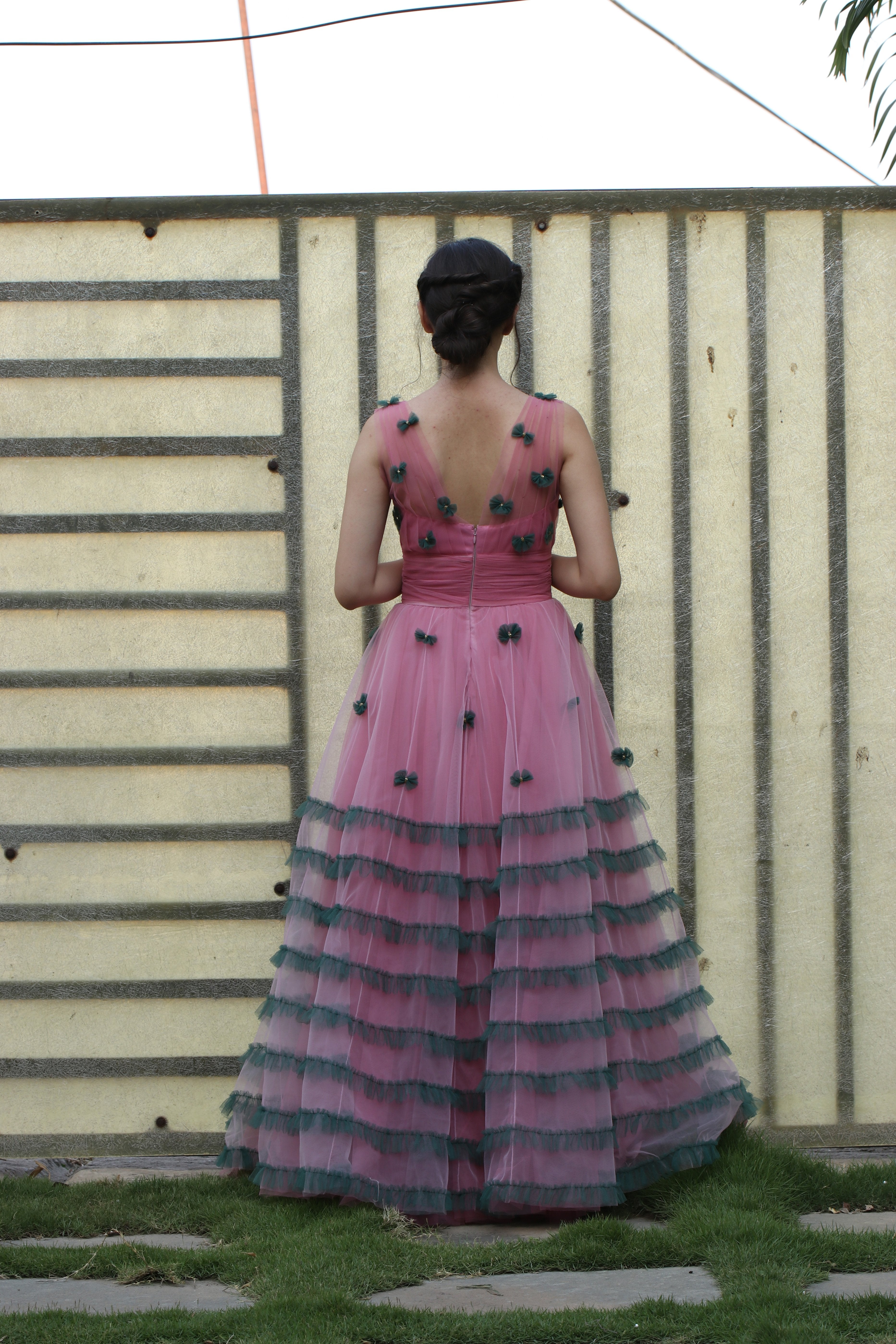 Label G3 By Gayathri Reddy - Onion Pink Embellished Gown