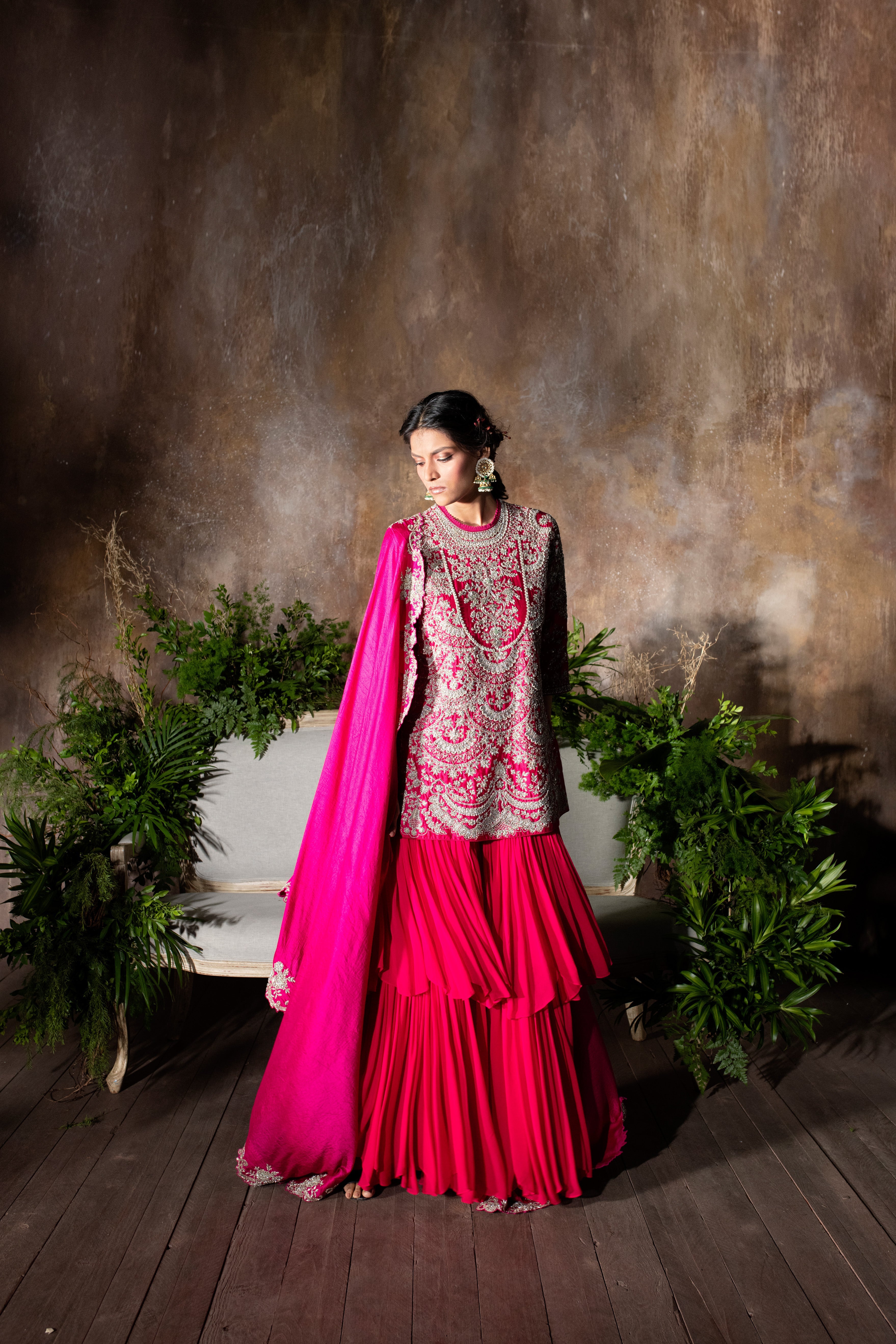 Jayanti Reddy - Pink Embroidered Sharara Set