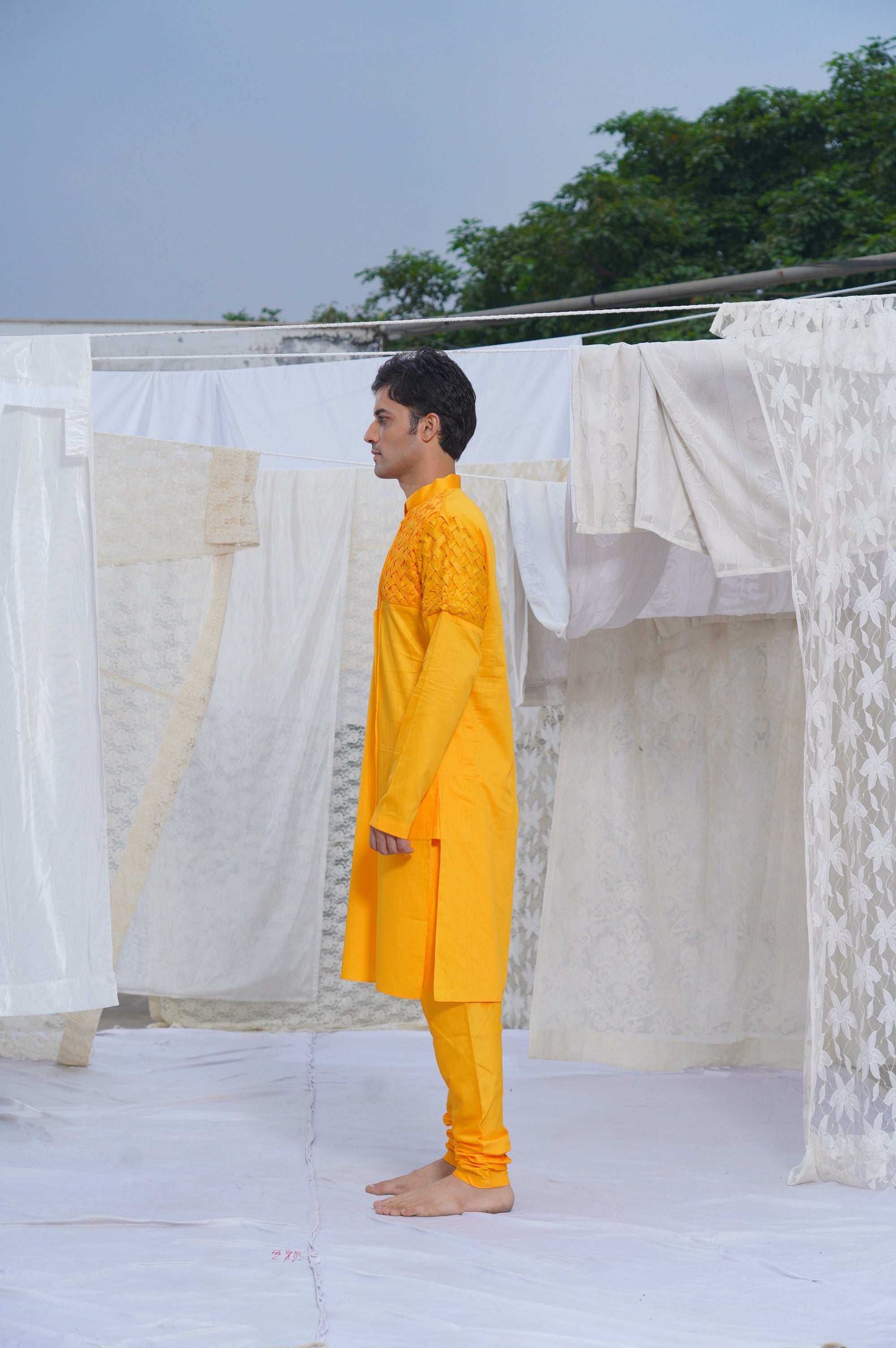 Runit Gupta - Yellow Kurta Set