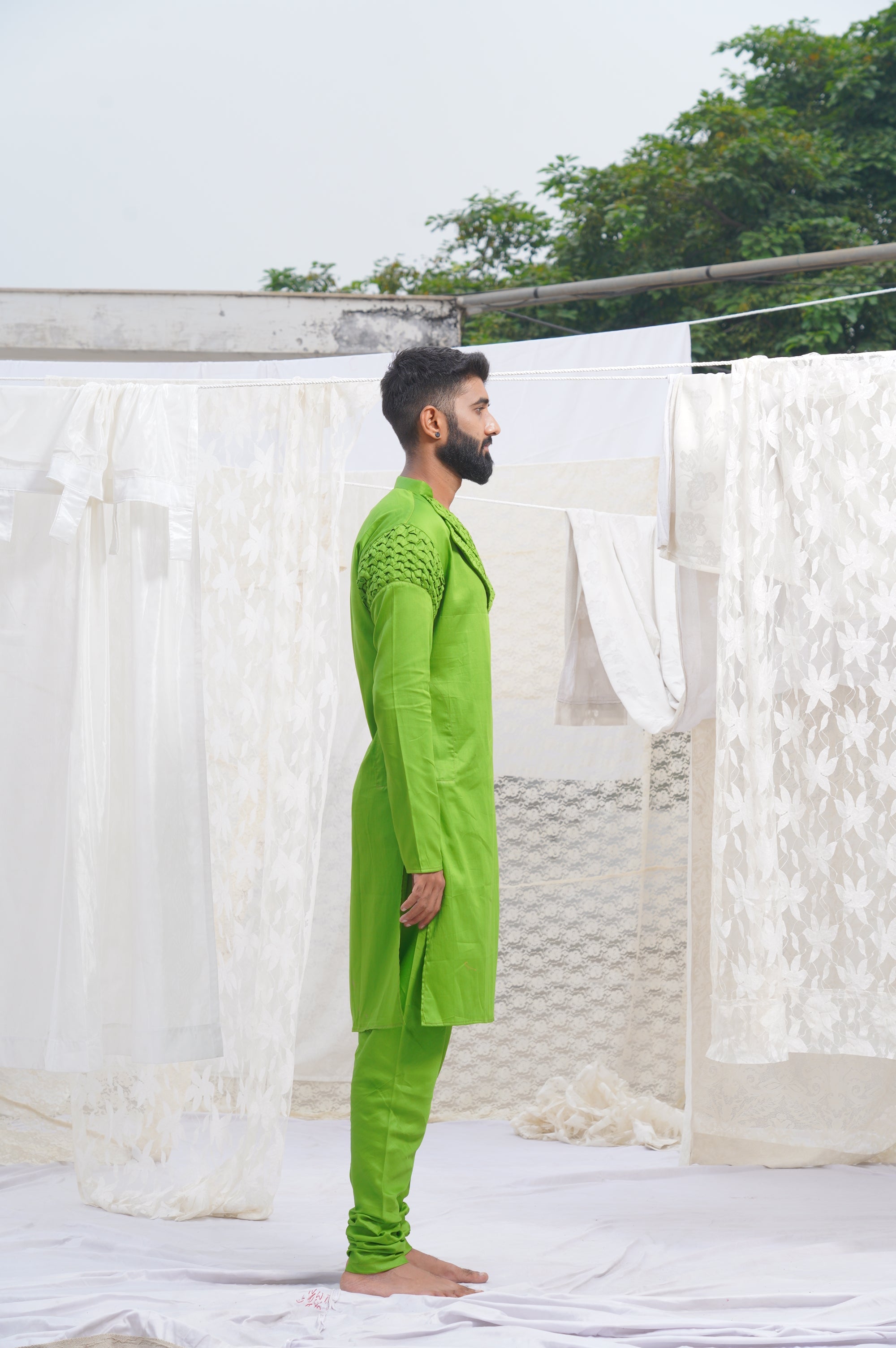 Runit Gupta - Green Kurta Set