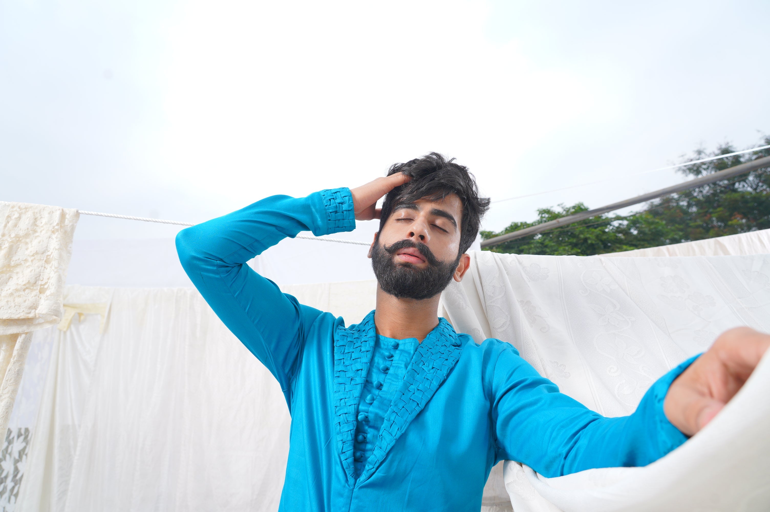 Runit Gupta - Blue Kurta Set