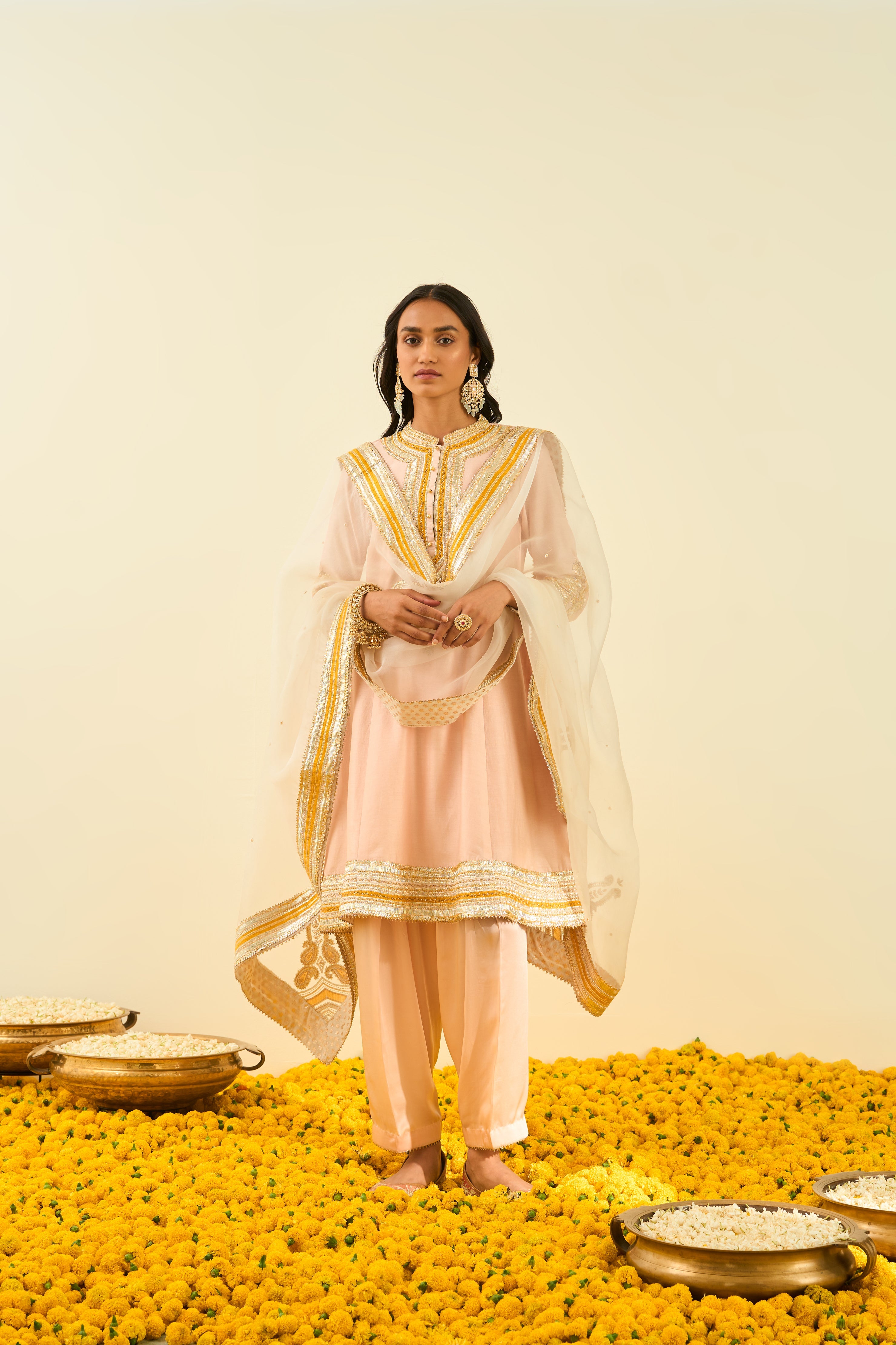 Sheetal Batra - Sadirah - Rosepink Embroidered Kurta Set