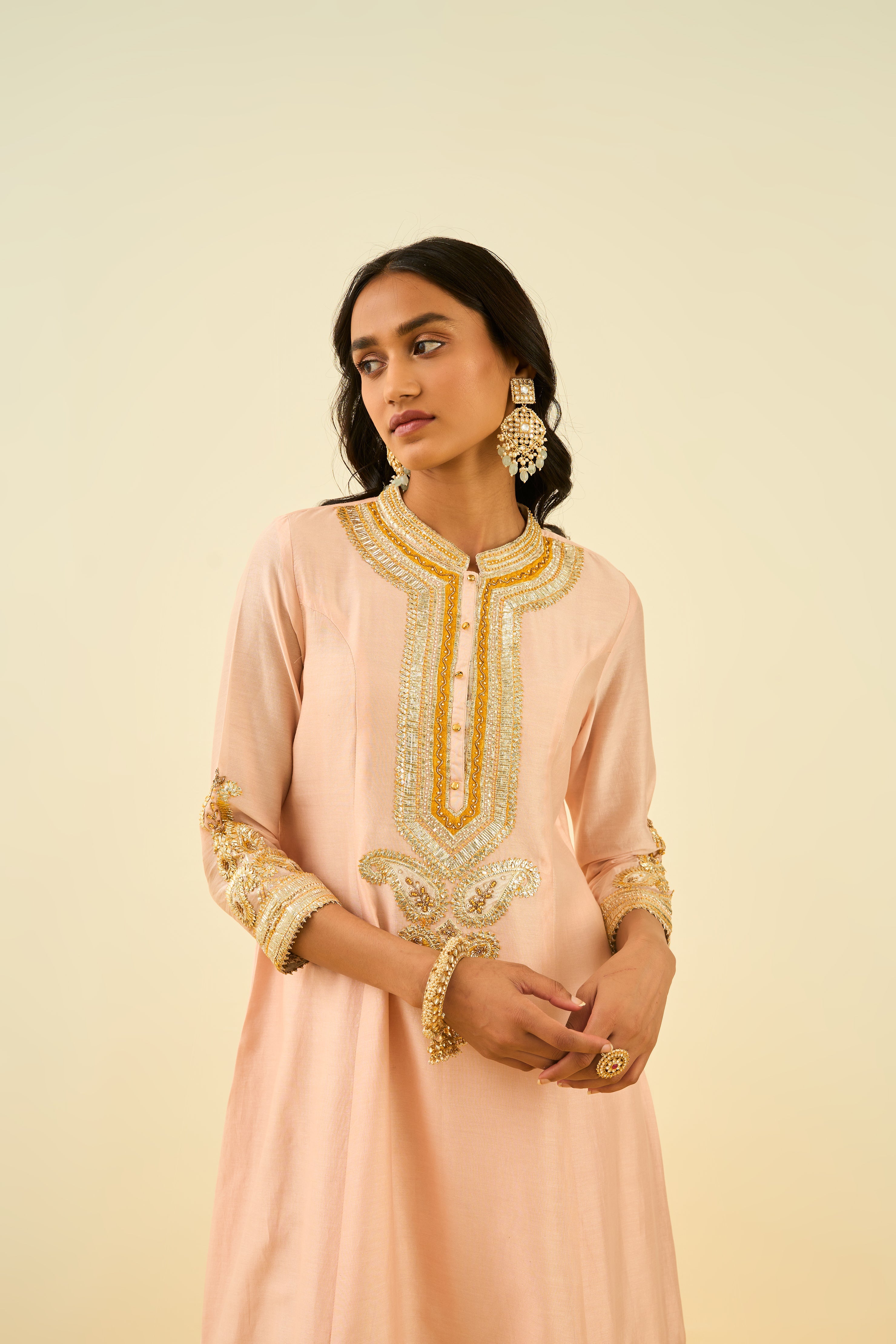 Sheetal Batra - Sadirah - Rosepink Embroidered Kurta Set