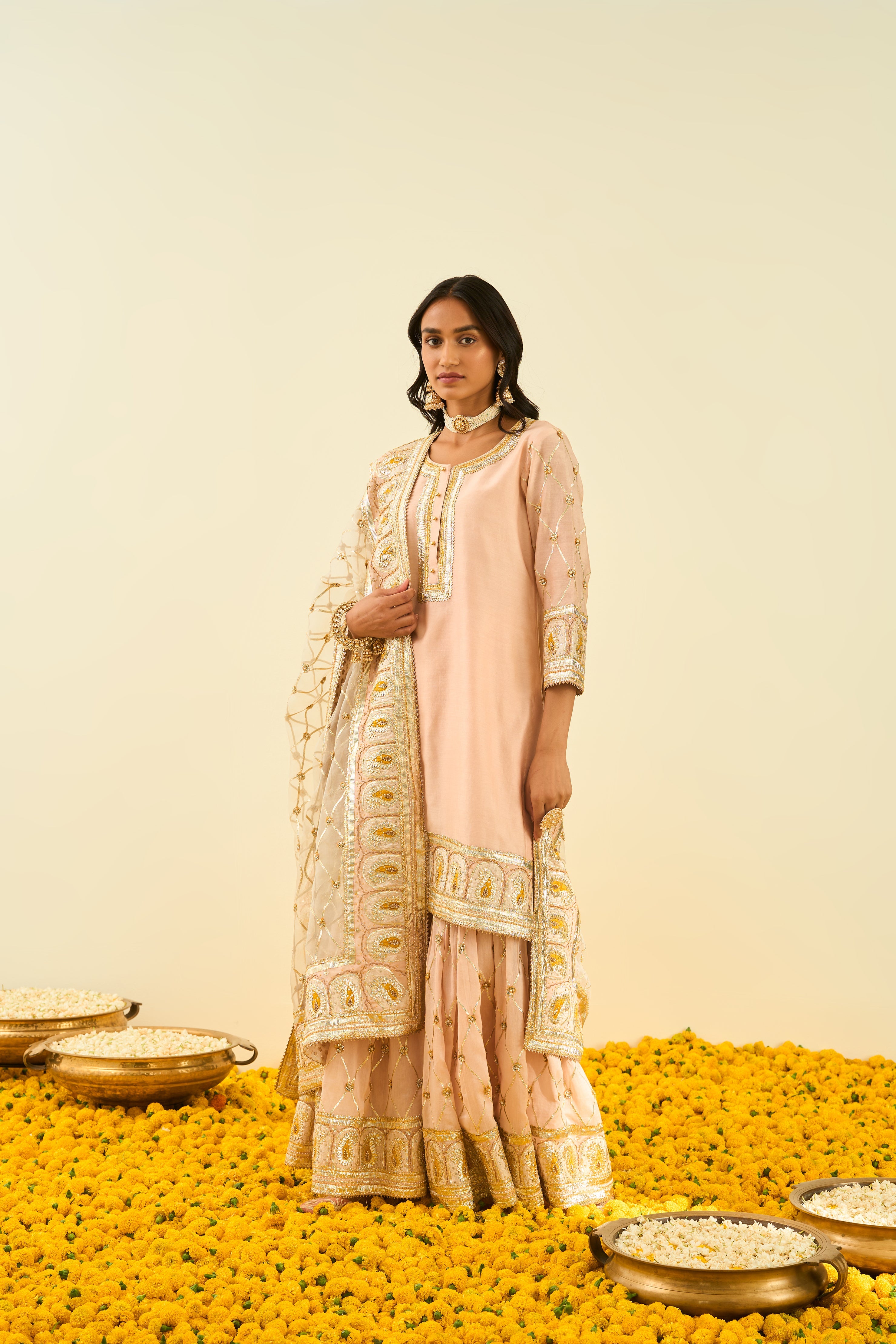 Sheetal Batra - Sadirah - Rosepink Embroidered Kurta Set
