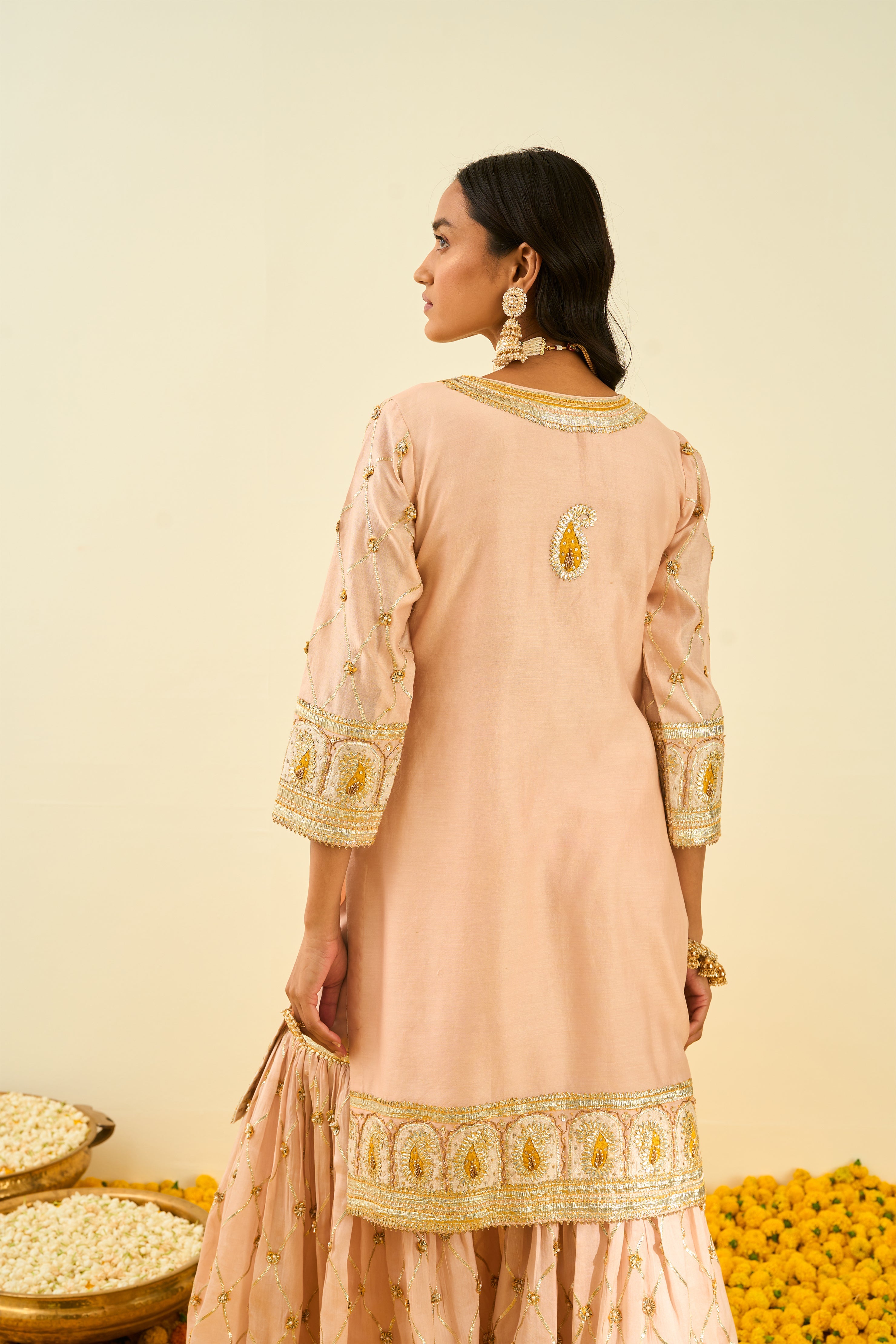 Sheetal Batra - Sadirah - Rosepink Embroidered Kurta Set
