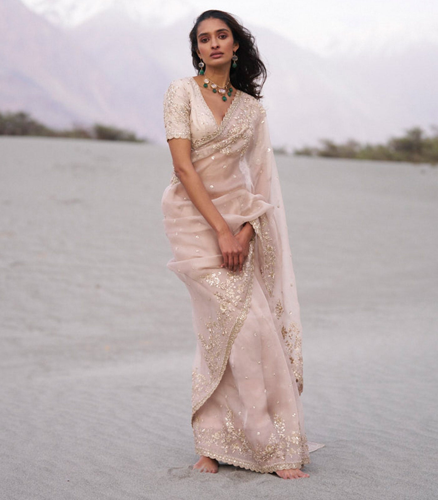 Arwa Embroidered Saree Set