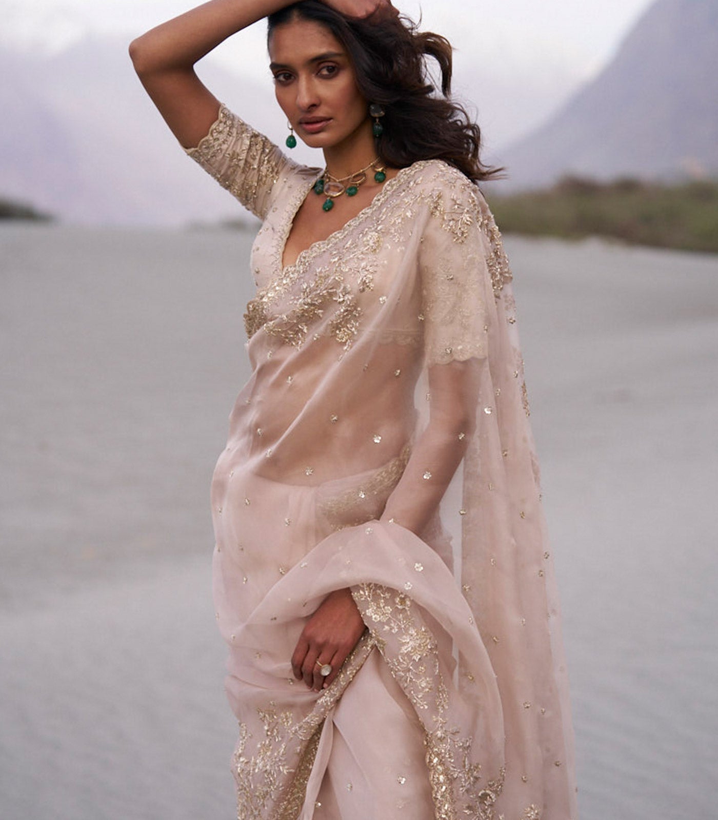 Arwa Embroidered Saree Set